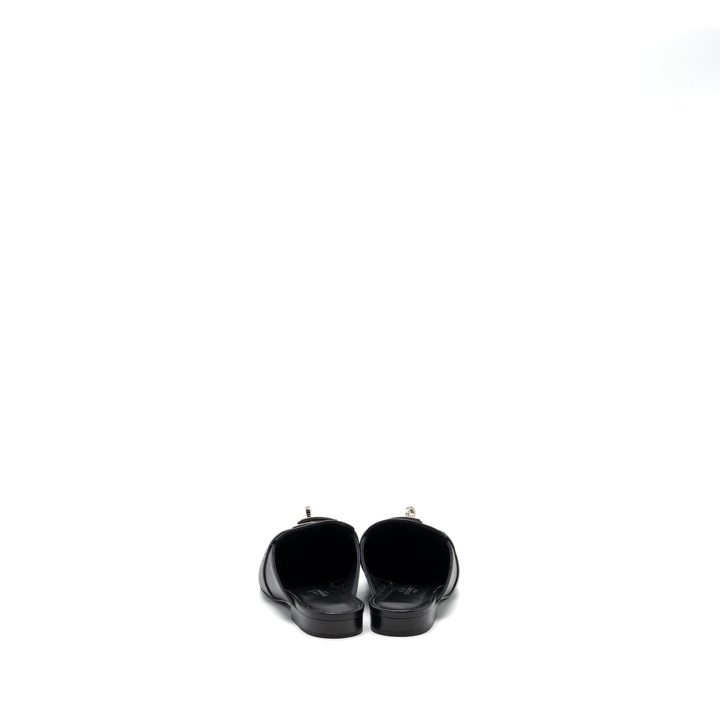 HERMES OZ MULE GOATSKIN BLACK SHW