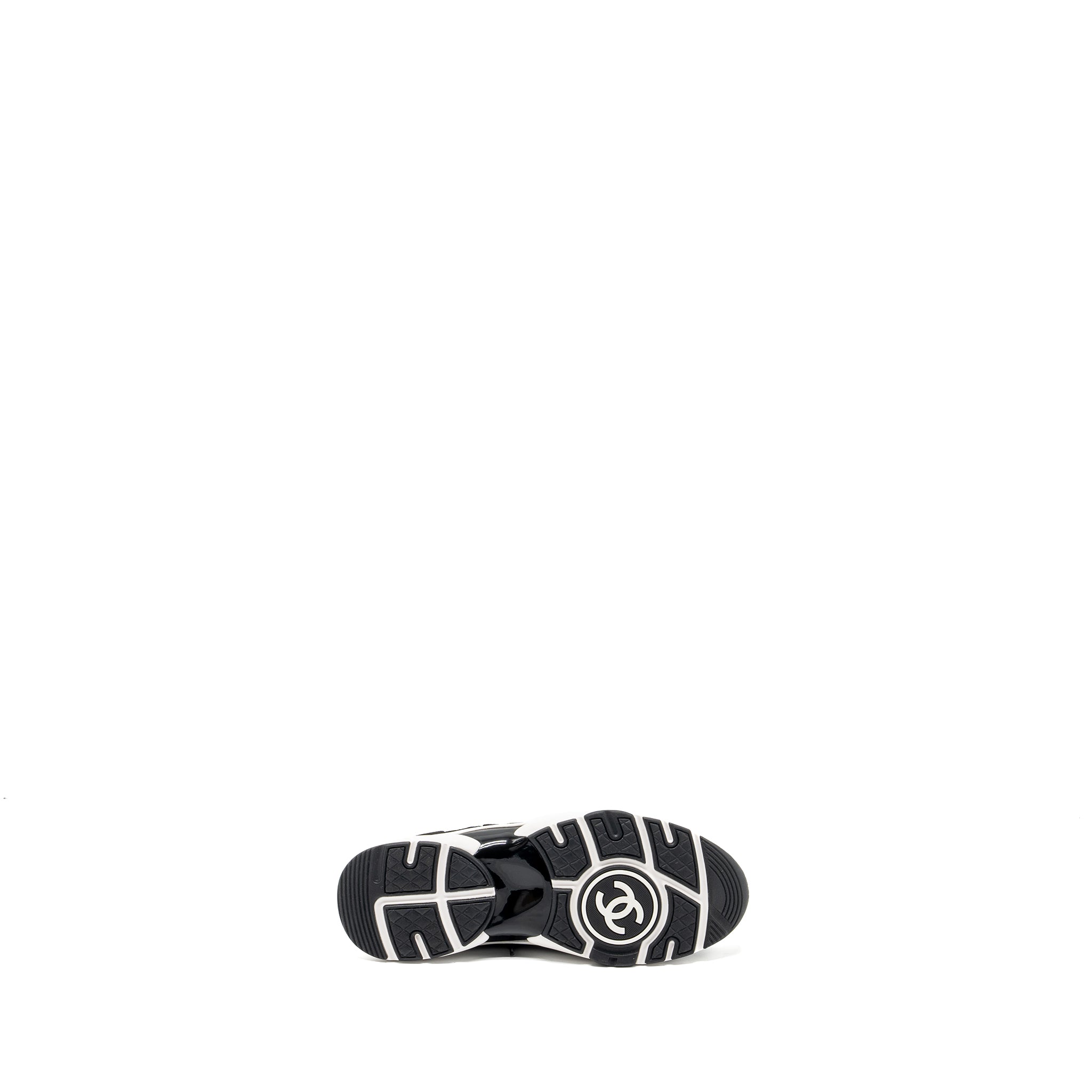 CHANEL CC LOGO SNEAKERS SUEDE/KNIT FABRIC GREEN/BLACK