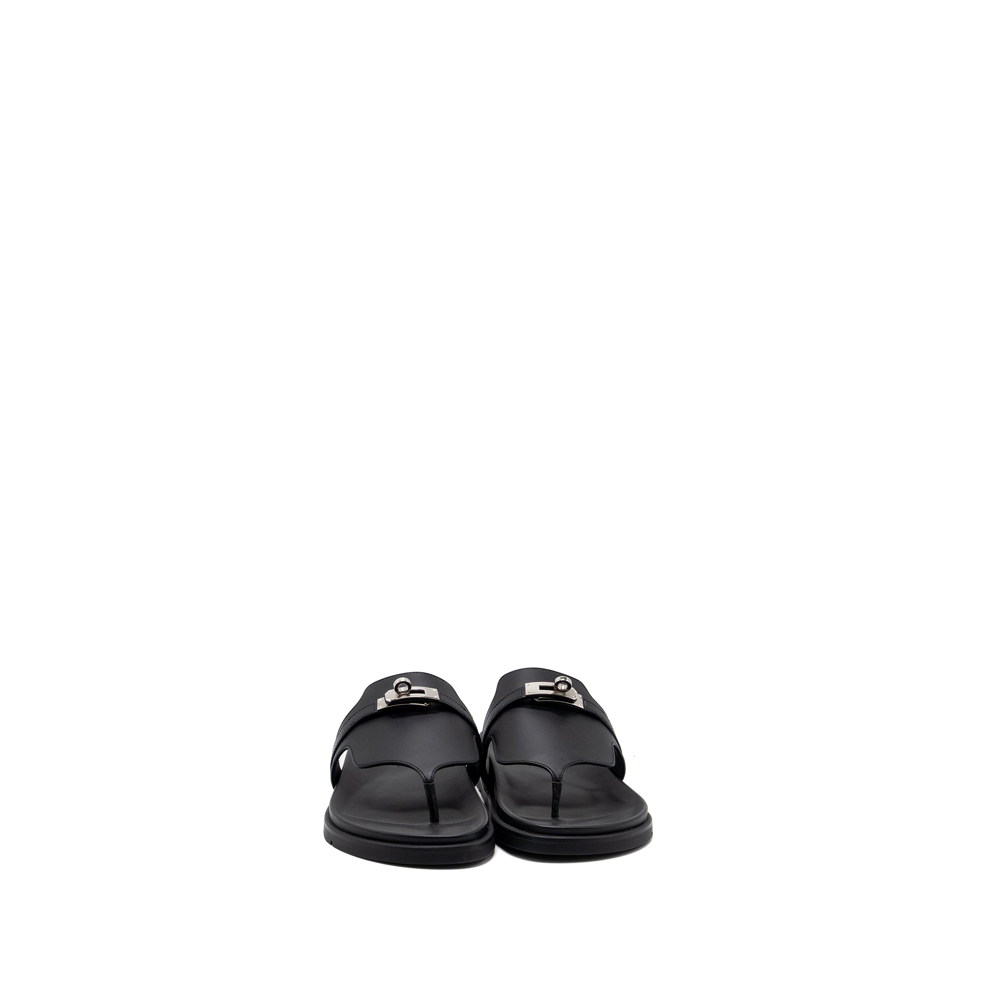 HERMES EMPIRE SANDALS CALFSKIN BLACK SHW
