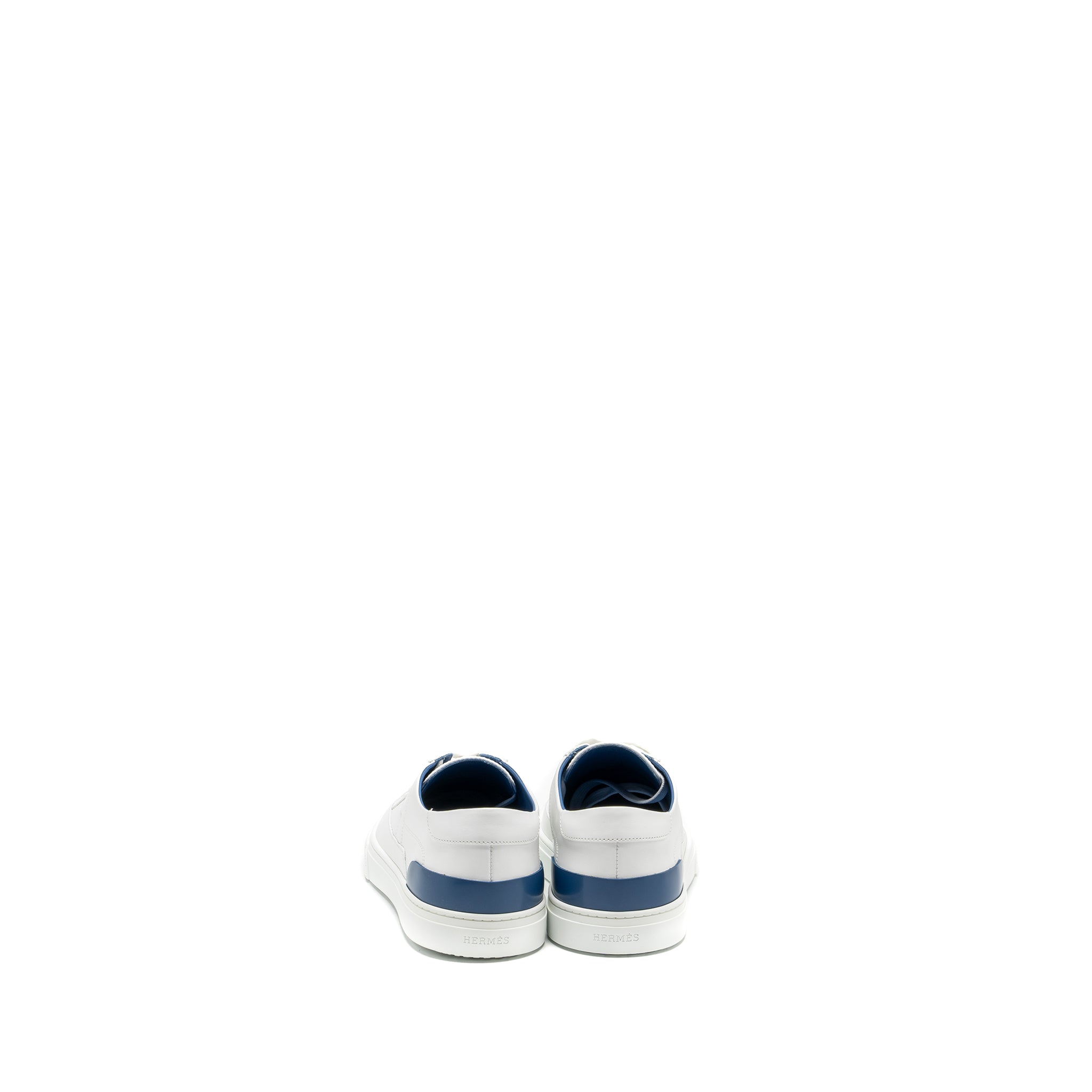 HERMES HOMME DEEP SNEAKER CALFSKIN WHITE/BLUE