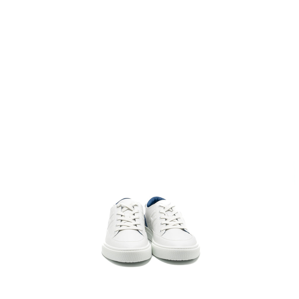 HERMES HOMME DEEP SNEAKER CALFSKIN WHITE/BLUE