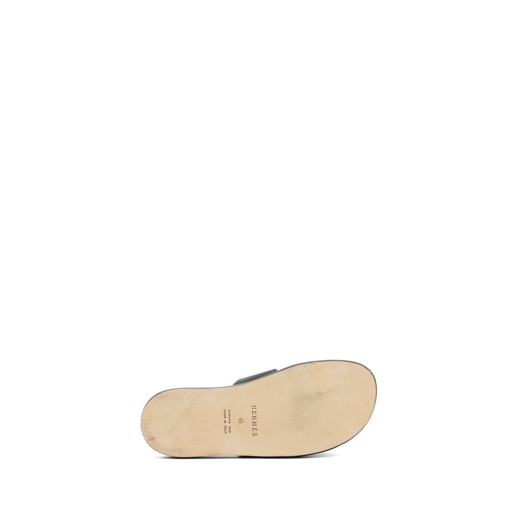 HERMES IZMIR SANDAL CALFSKIN BLACK