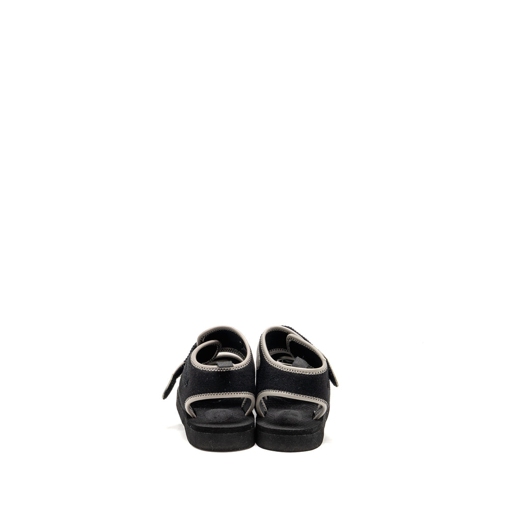 CHANEL JERSEY COCO STRAP SANDALS BLACK/WHITE