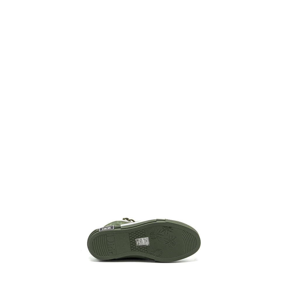 DIOR B23 OBLIQUE HIGH-TOP SNEAKER OLIVE/OBLIQUE