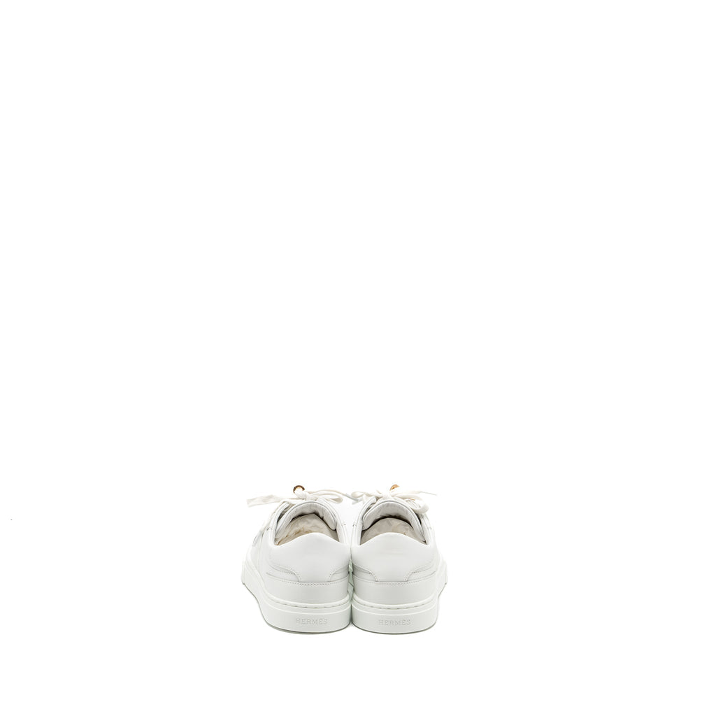 HERMES DAY SNEAKERS CALFSKIN WHITE RGHW