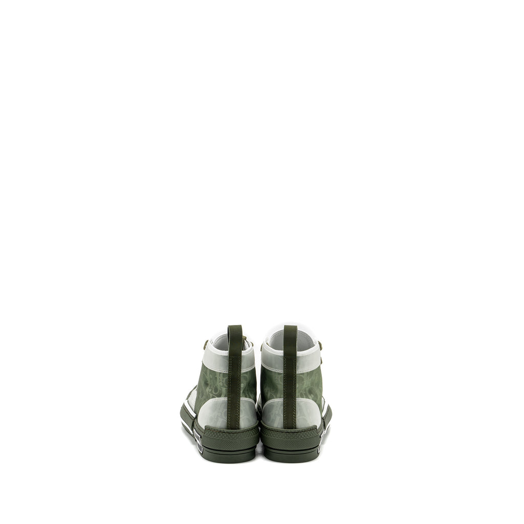 DIOR B23 OBLIQUE HIGH-TOP SNEAKER OLIVE/OBLIQUE