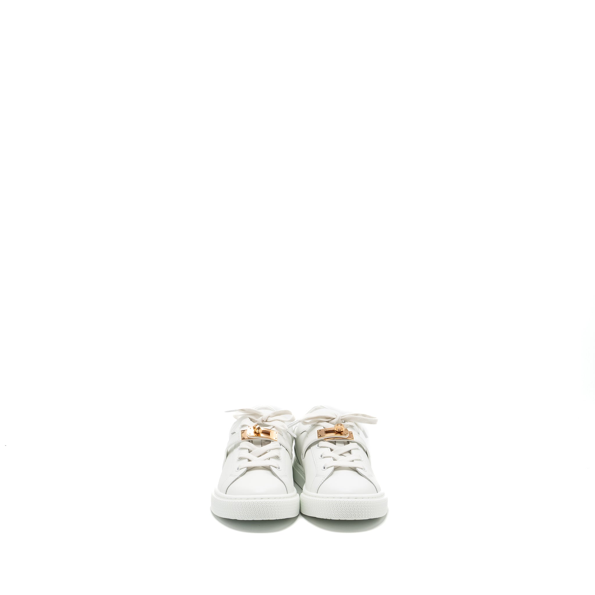HERMES DAY SNEAKERS CALFSKIN WHITE RGHW