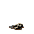 CHANEL MULES CORD/LAMBSKIN BLACK
