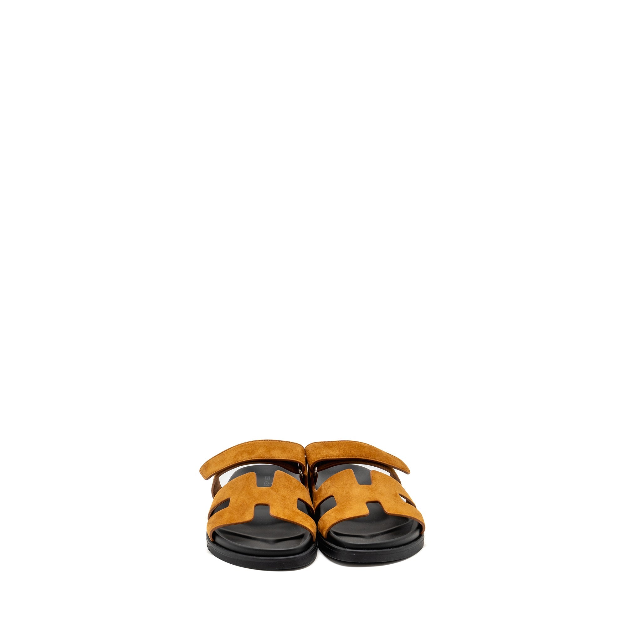 HERMES CHYPRE SANDAL SUEDE GOATSKIN GOLD