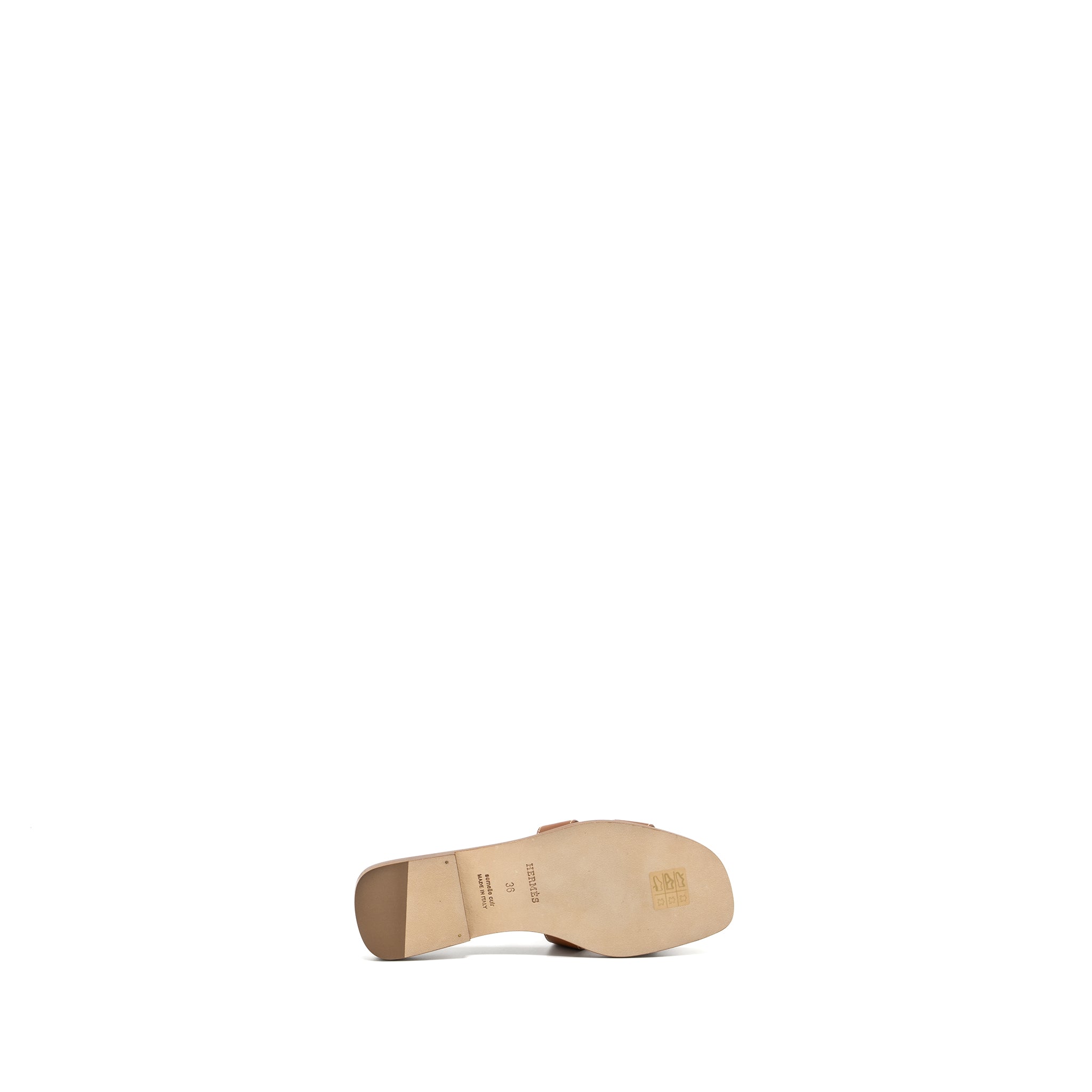 HERMES ORAN SANDALS CALFSKIN GOLD