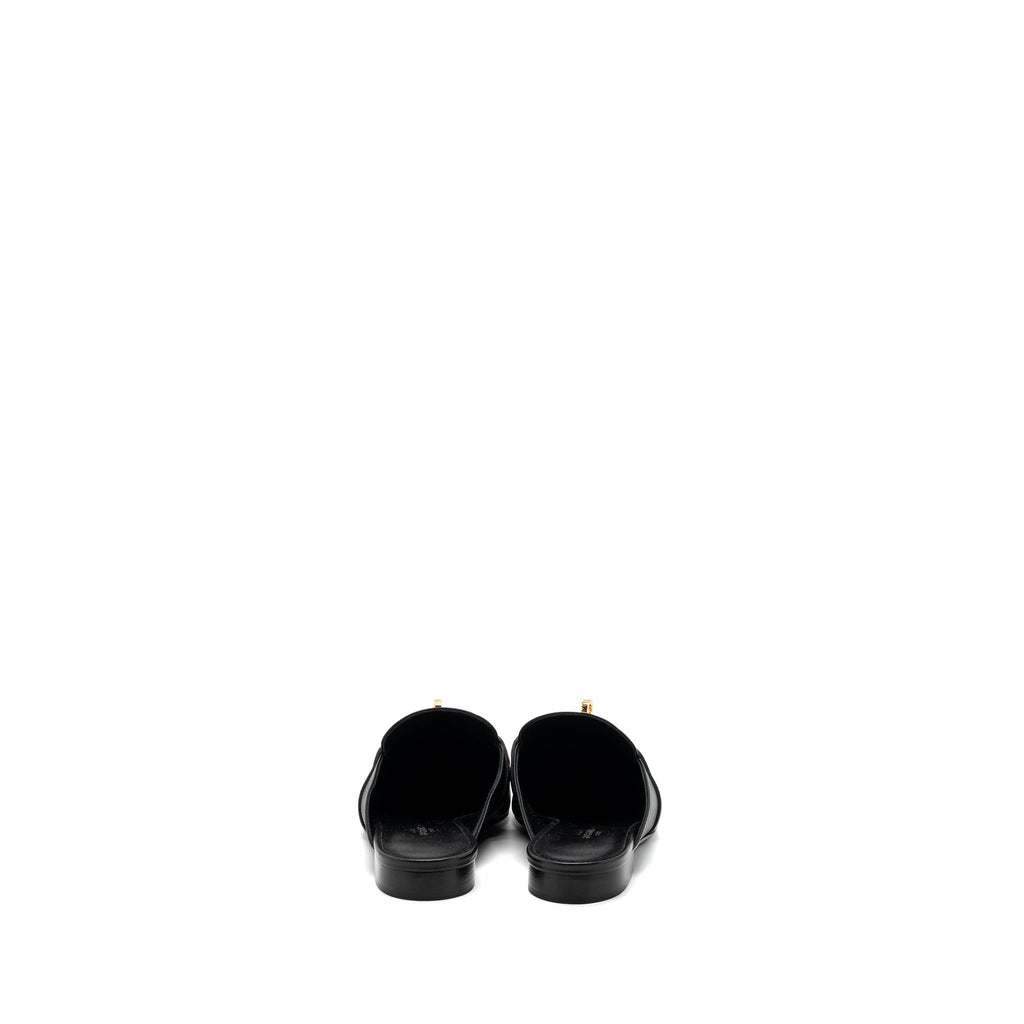 HERMES OZ MULE GOATSKIN BLACK RGHW