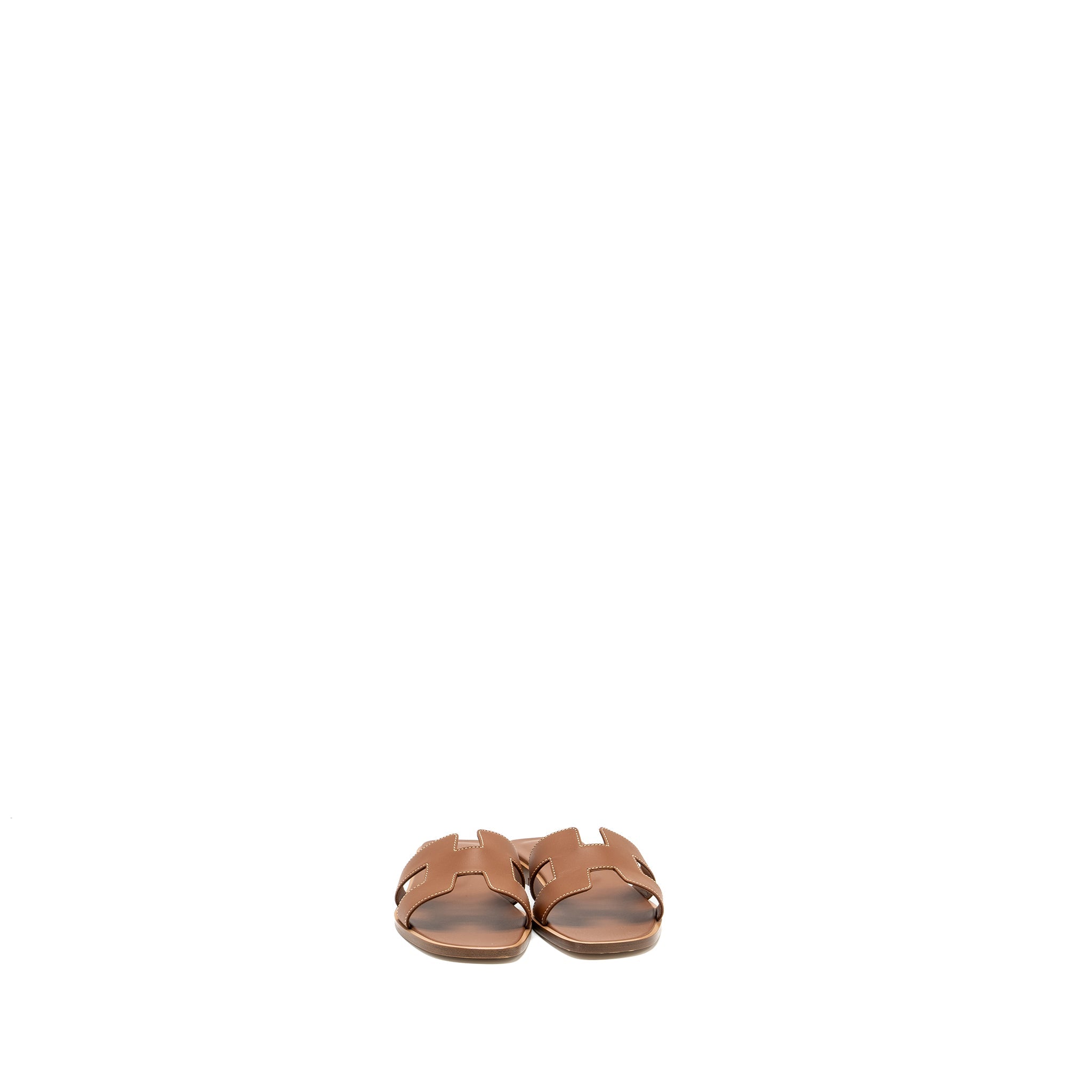 HERMES ORAN SANDALS CALFSKIN GOLD