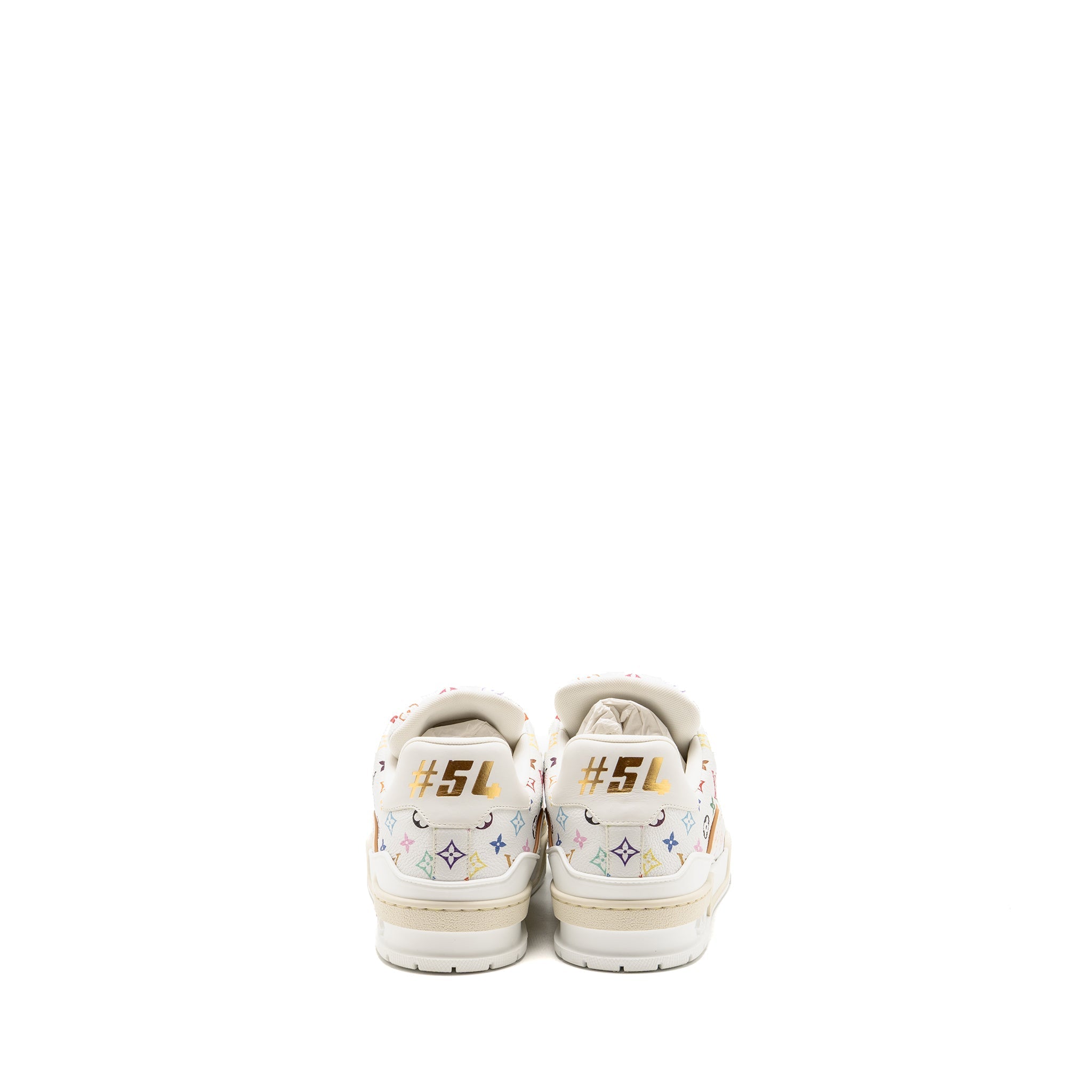 LOUIS VUITTON TAKASHI MURAKAMI LV TRAINER SNEAKER GRAINED CALFSKIN WHITE/MULTICOLOUR