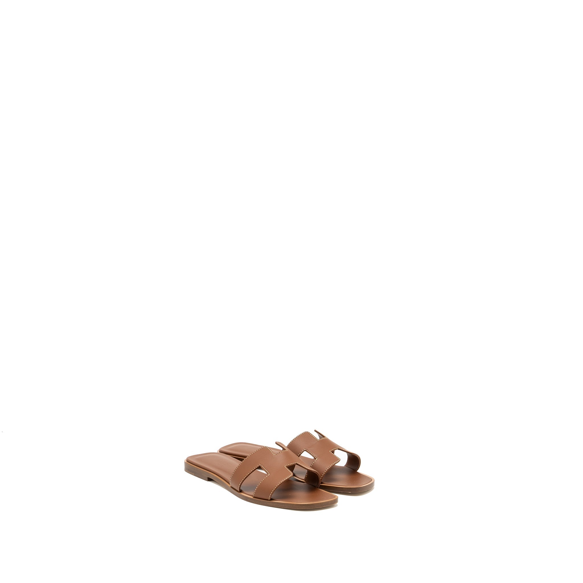 HERMES ORAN SANDALS CALFSKIN GOLD