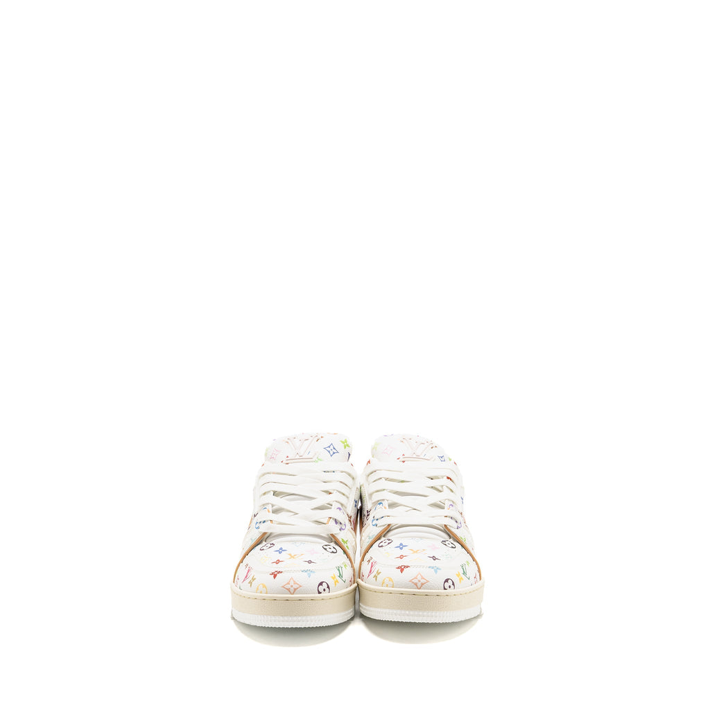 LOUIS VUITTON TAKASHI MURAKAMI LV TRAINER SNEAKER GRAINED CALFSKIN WHITE/MULTICOLOUR