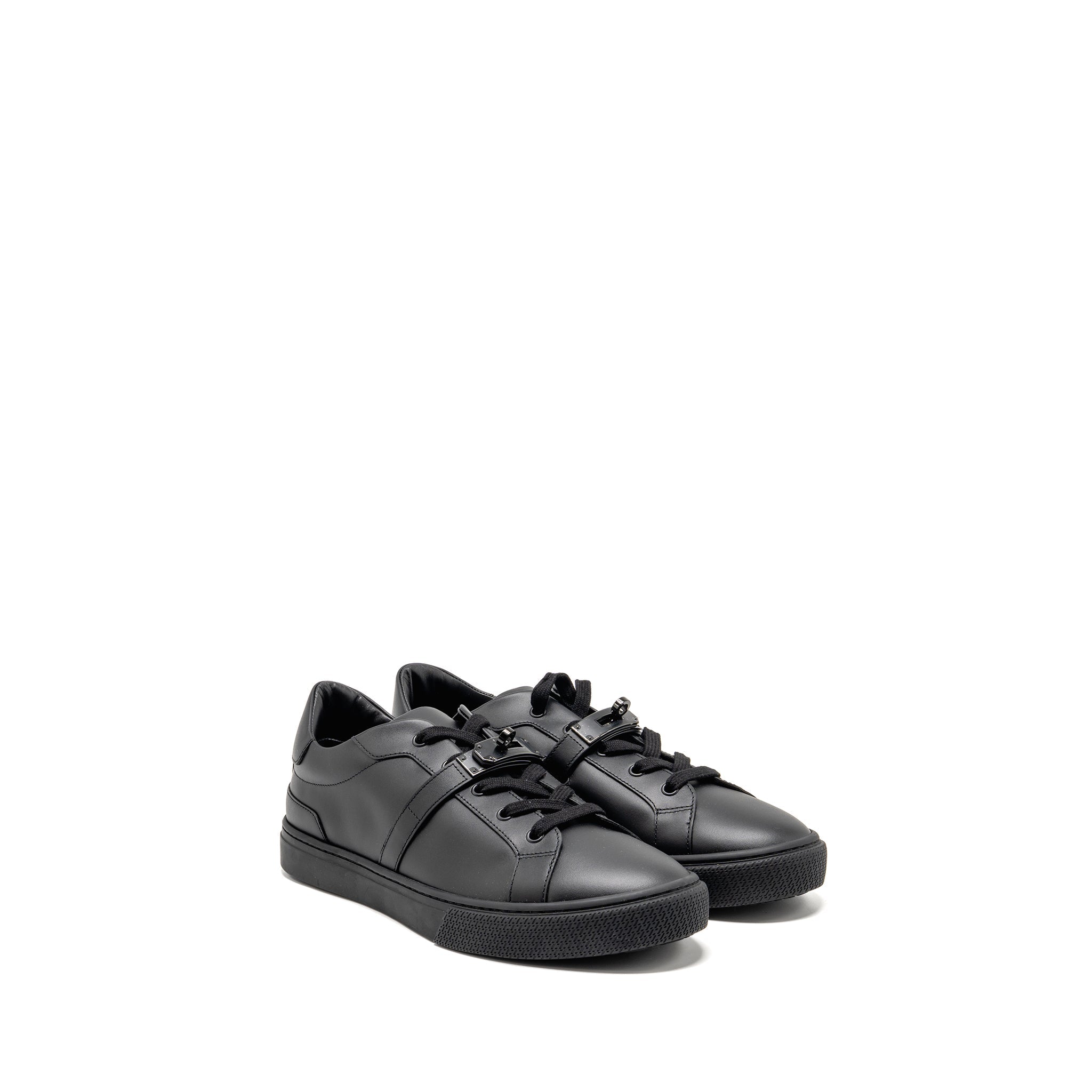 HERMES DAY SNEAKER CALFSKIN LEATHER SO BLACK