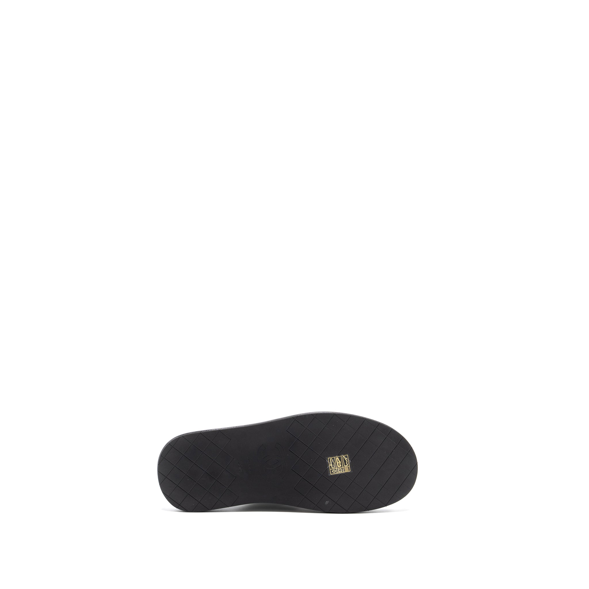 CHANEL QUILTED SANDAL LAMBSKIN WHITE/BLACK LGHW