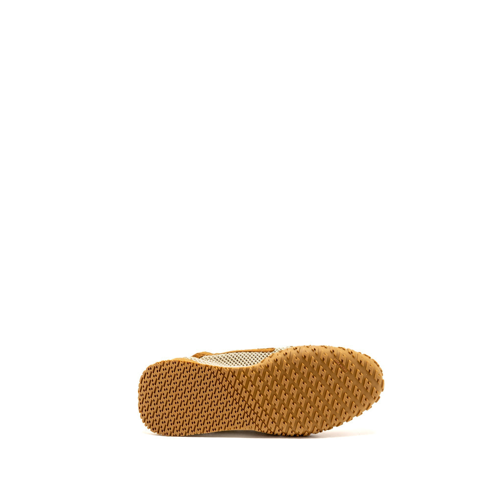 HERMES FEMME JET SNEAKER CROCHET KNIT/SUEDE GOATSKIN BEIGE LIN/NATUREL