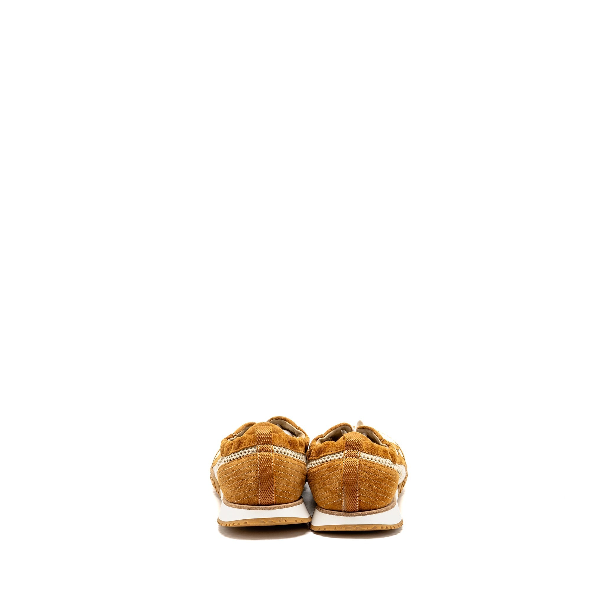 HERMES FEMME JET SNEAKER CROCHET KNIT/SUEDE GOATSKIN BEIGE LIN/NATUREL