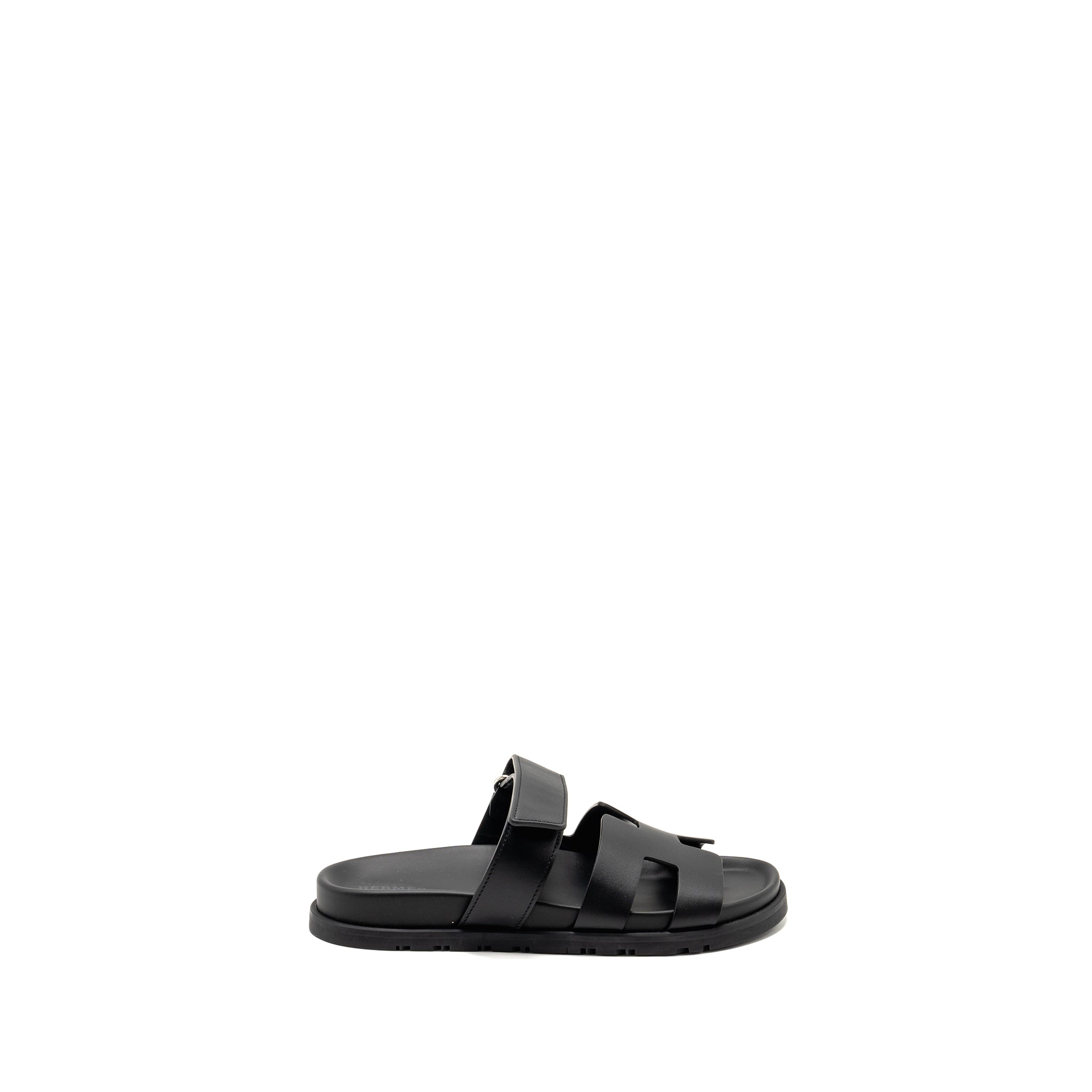 HERMES CHYPRE SANDAL CALFSKIN BLACK