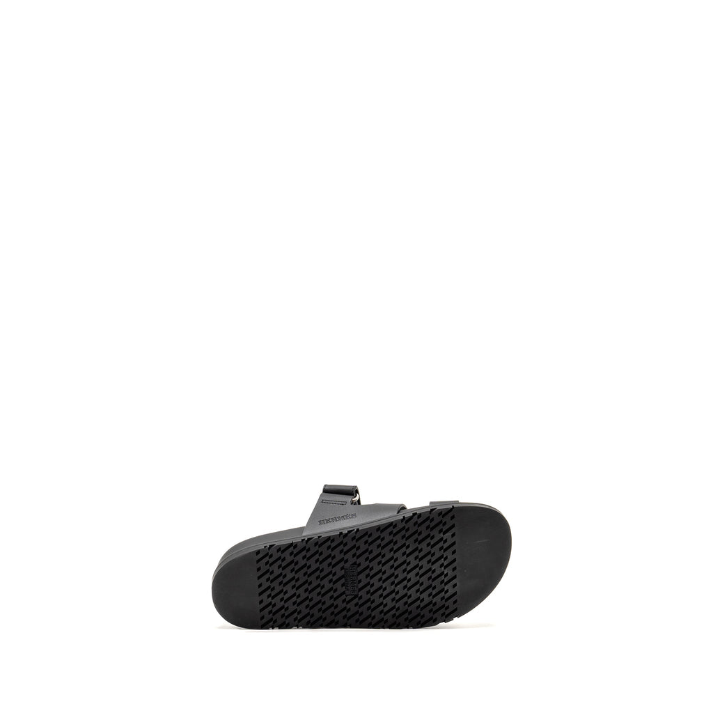 HERMES CHYPRE SANDALS CALFSKIN BLACK
