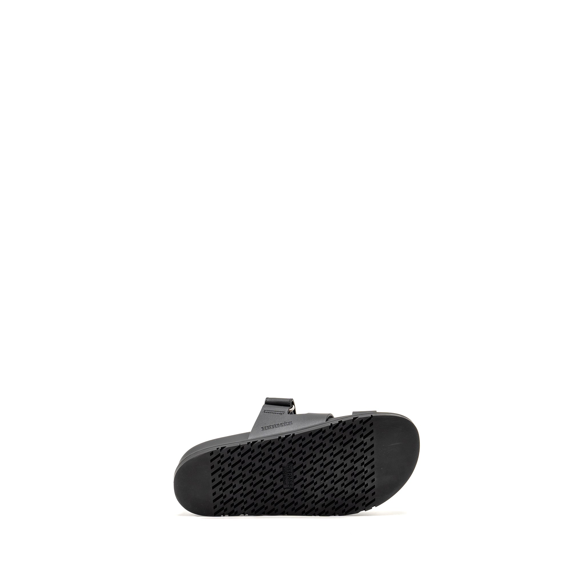 HERMES CHYPRE SANDALS CALFSKIN BLACK
