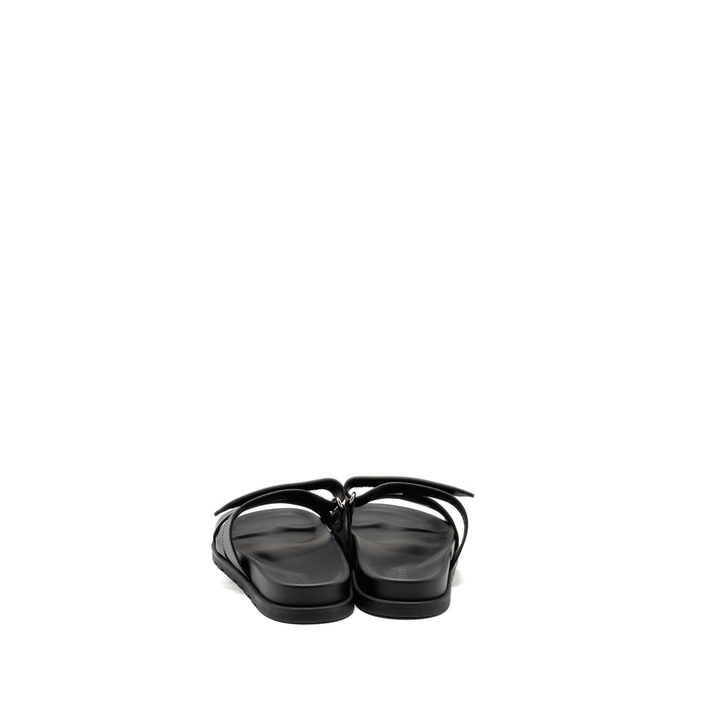 HERMES CHYPRE SANDAL CALFSKIN BLACK
