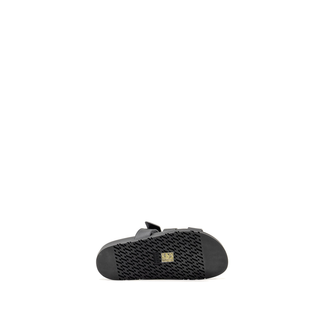 HERMES CHYPRE SANDALS CALFSKIN BLACK