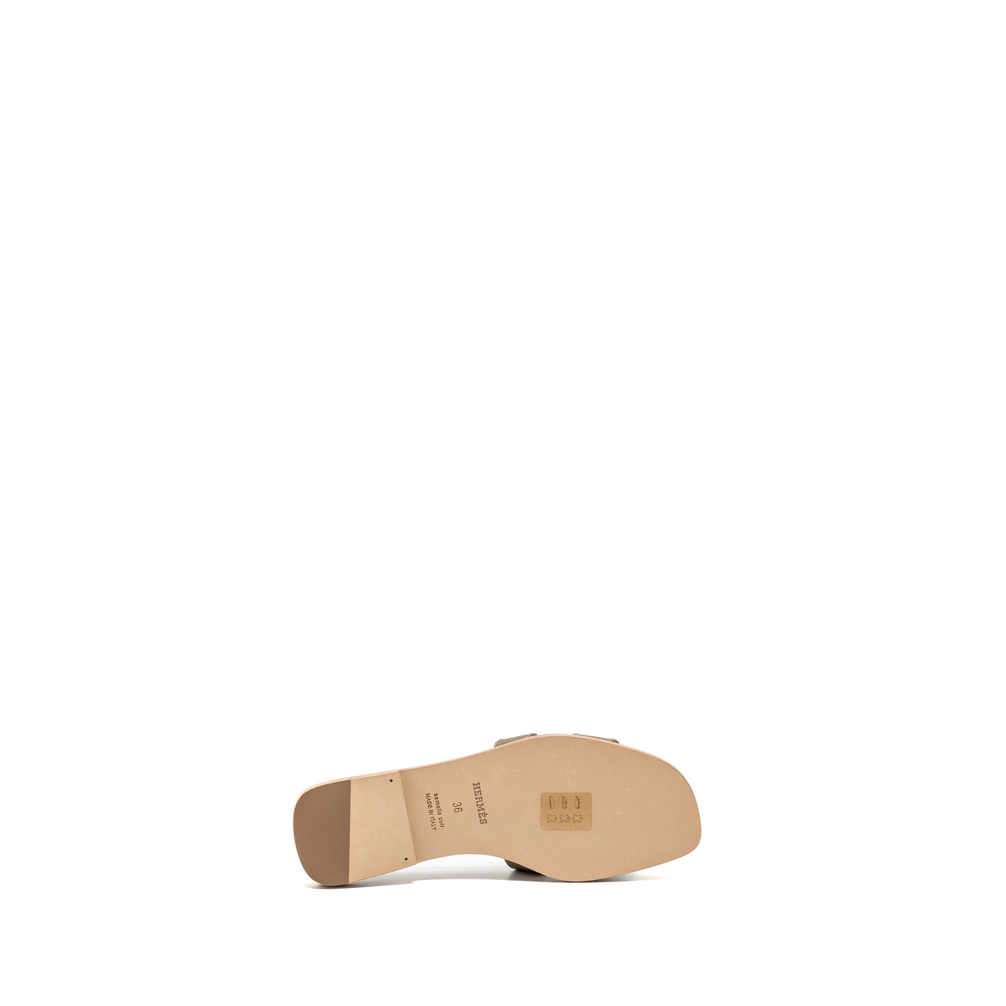 HERMES ORAN SANDALS EPSOM ETOUPE