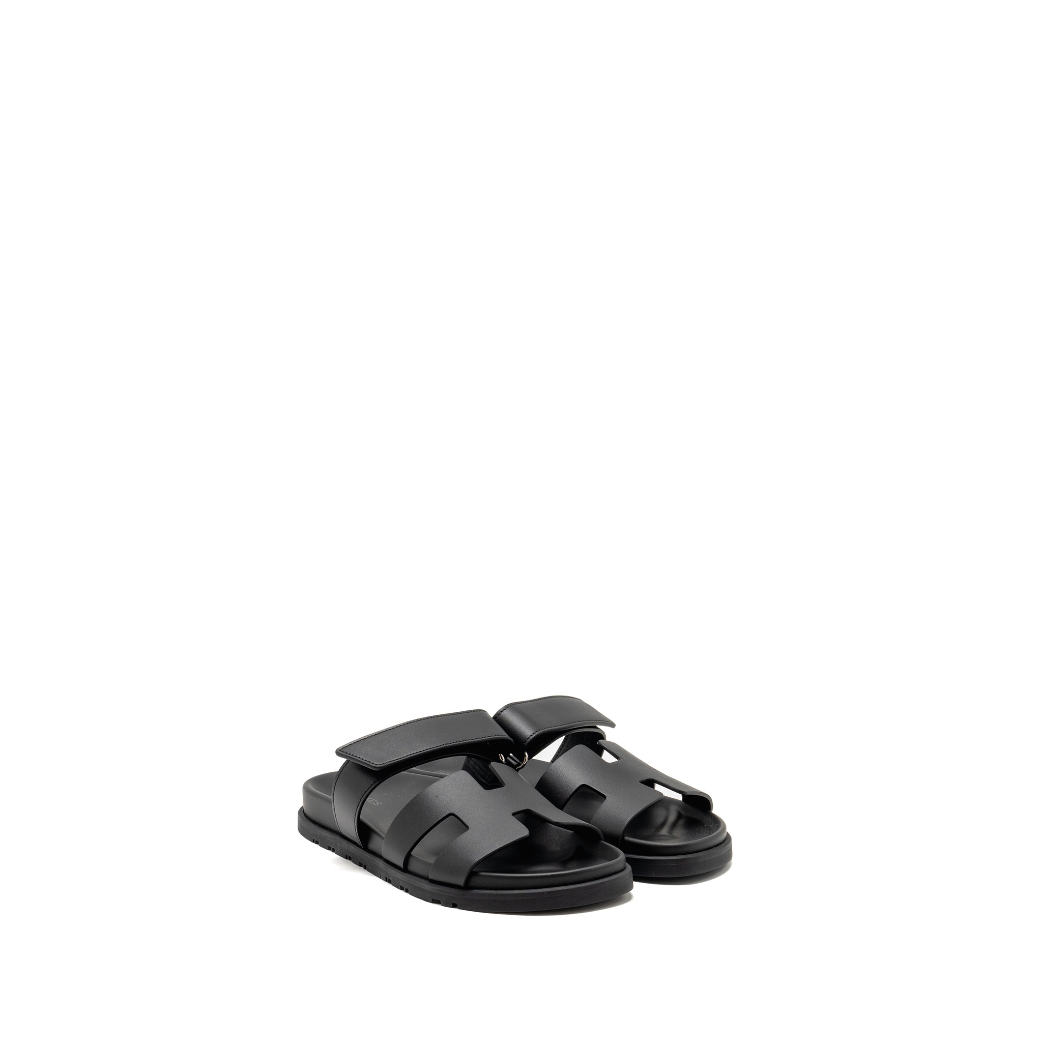 HERMES CHYPRE SANDAL CALFSKIN BLACK