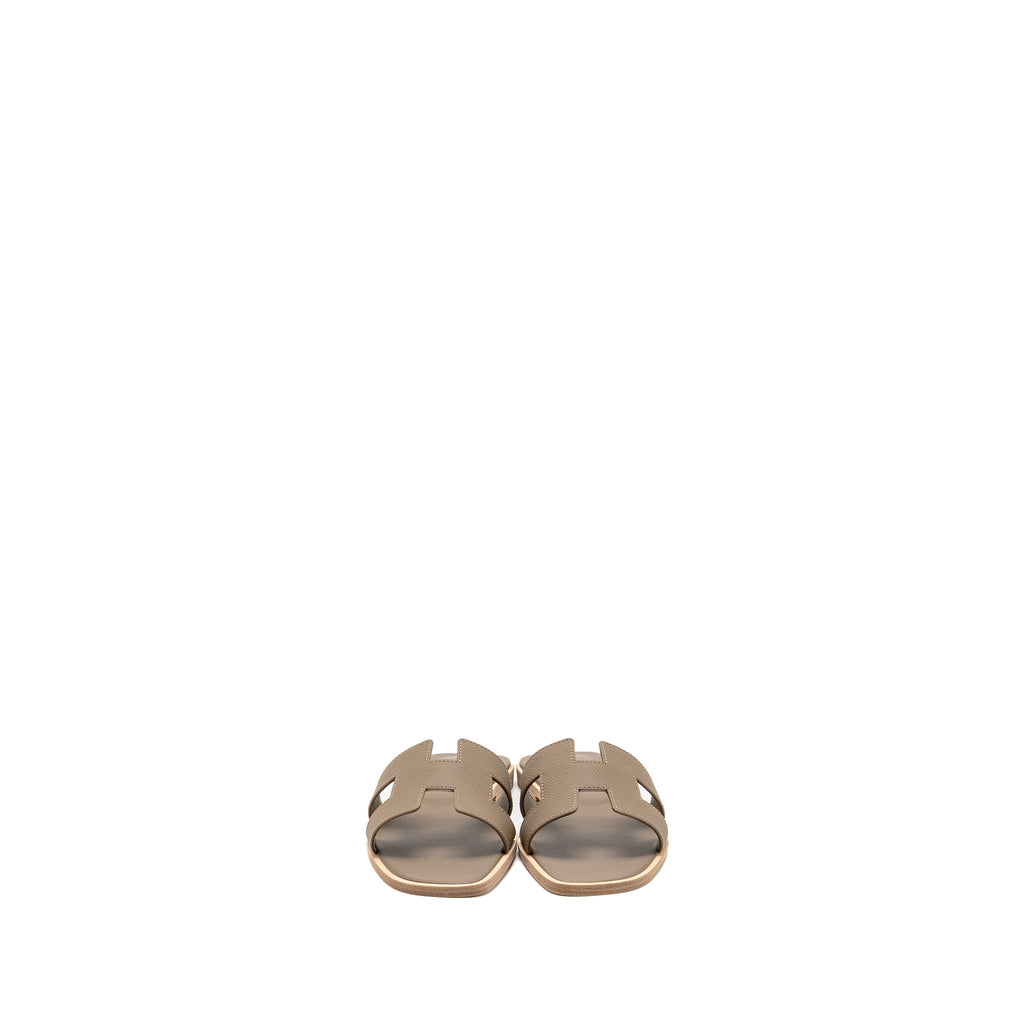 HERMES ORAN SANDALS EPSOM ETOUPE