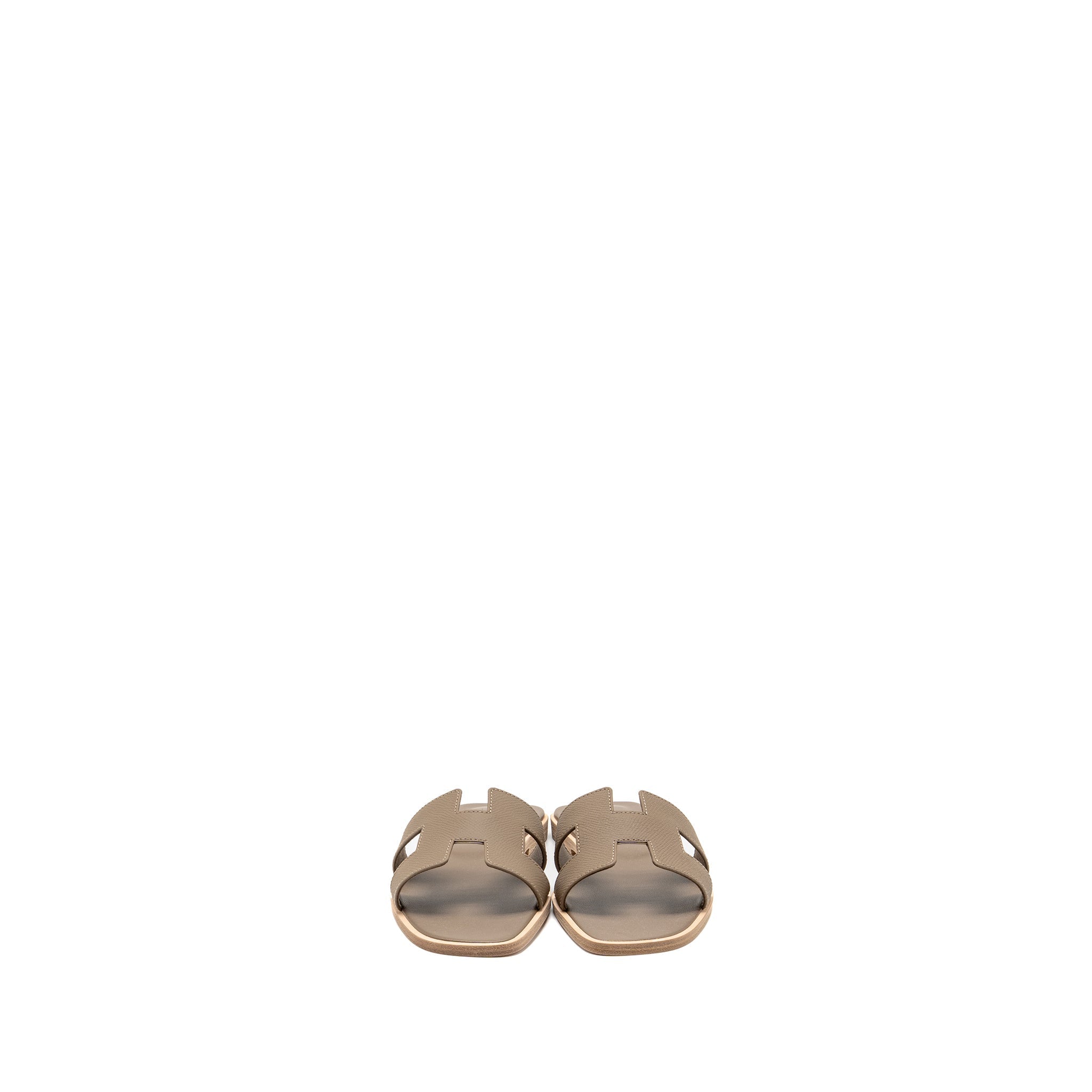 HERMES ORAN SANDALS EPSOM ETOUPE