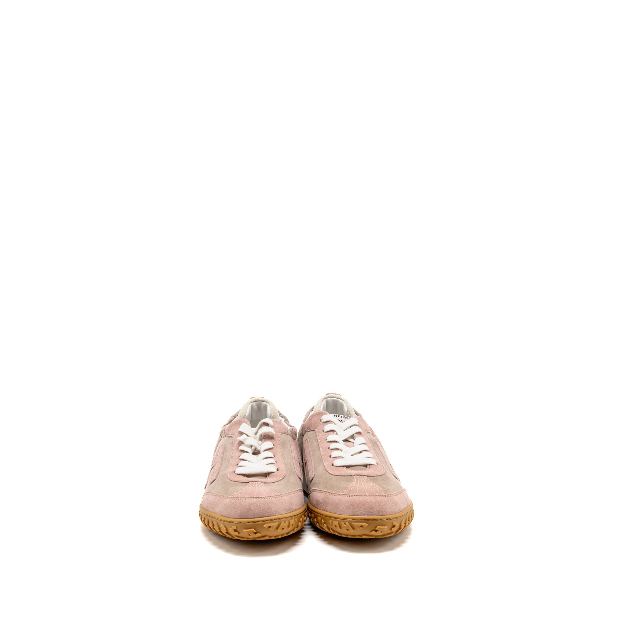 HERMES FEMME JET SNEAKER SUEDE GOATSKIN ROSE CANCAN/ROSE AQUARELLE