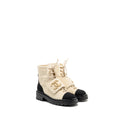 CHANEL 22K LACE-UPS WOOL TWEED/FABRIC IVORY/BLACK GHW