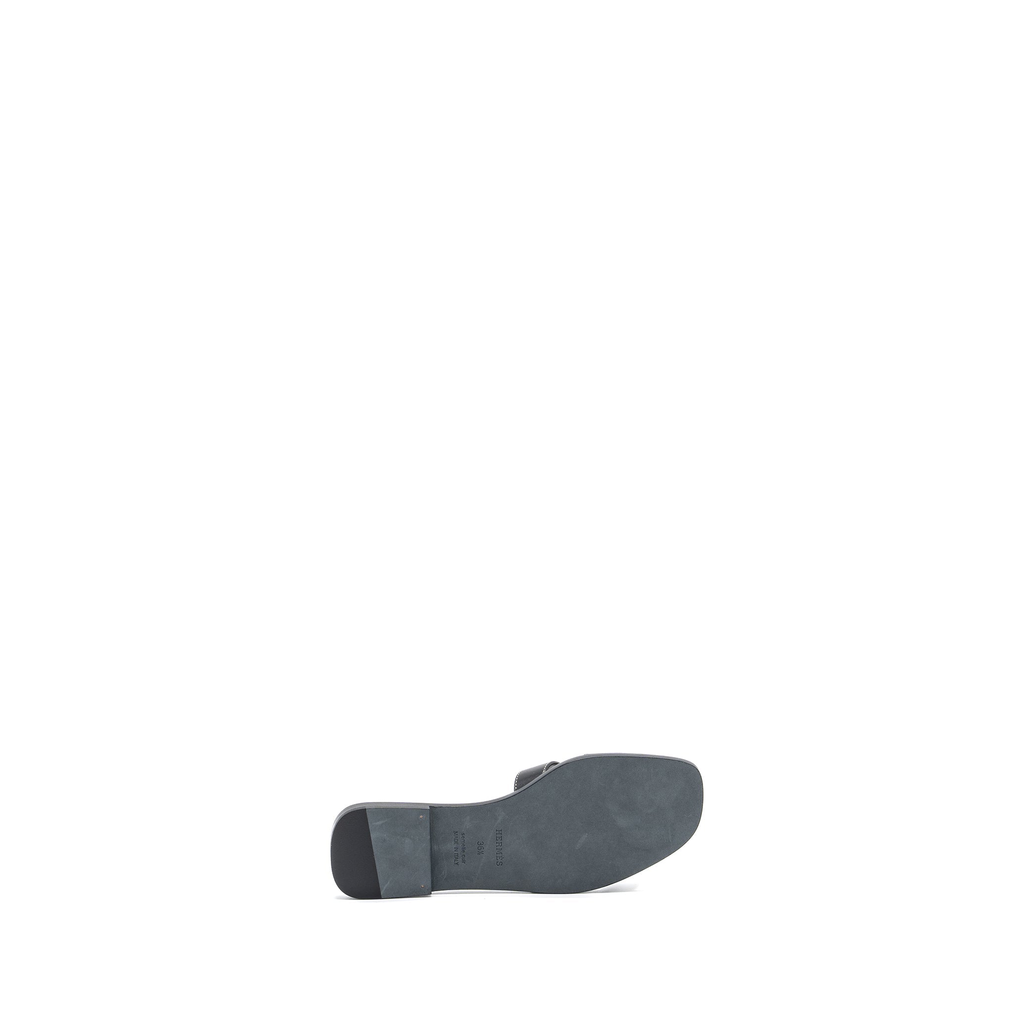 HERMES ORAN SANDAL BLACK
