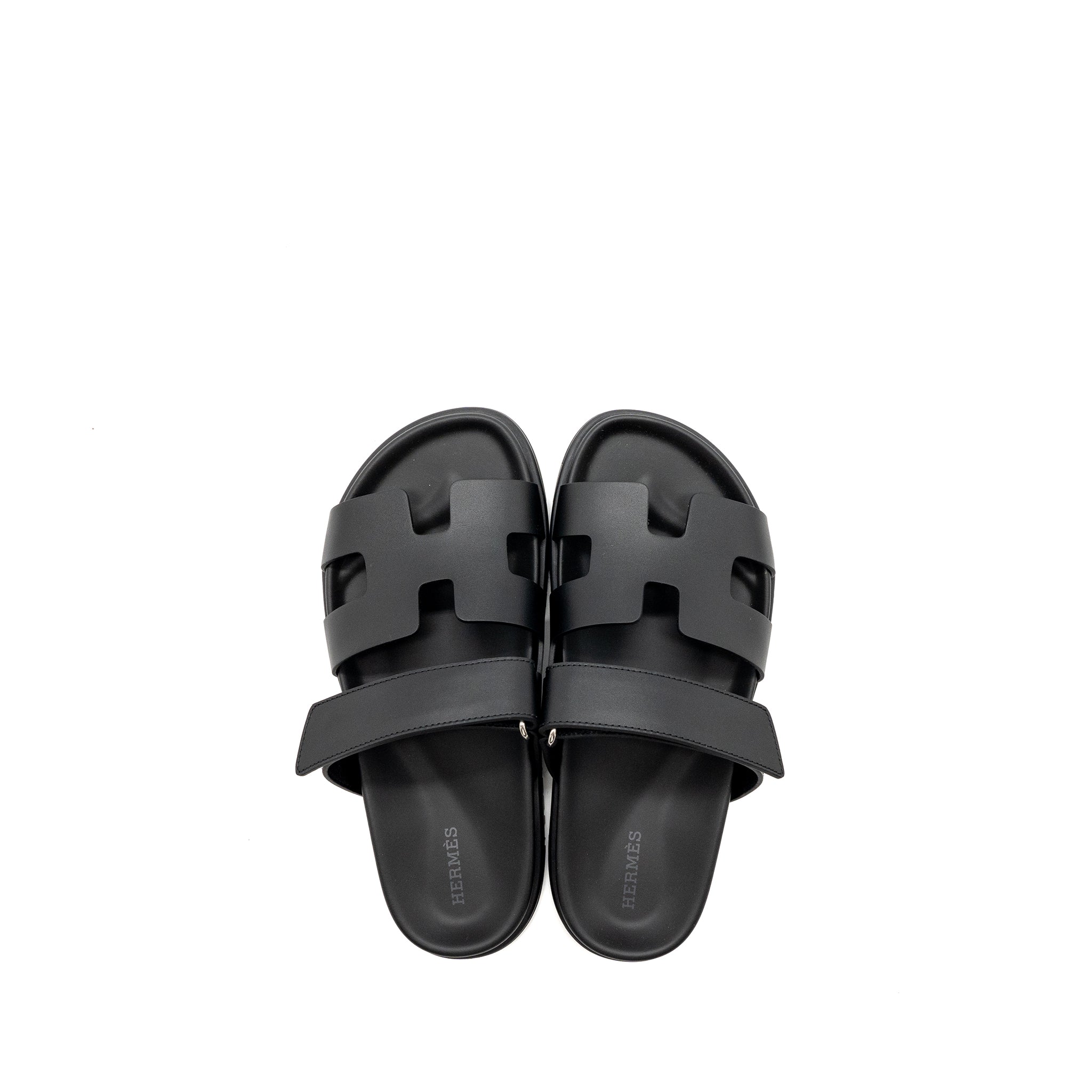 HERMES CHYPRE SANDAL BLACK SHW
