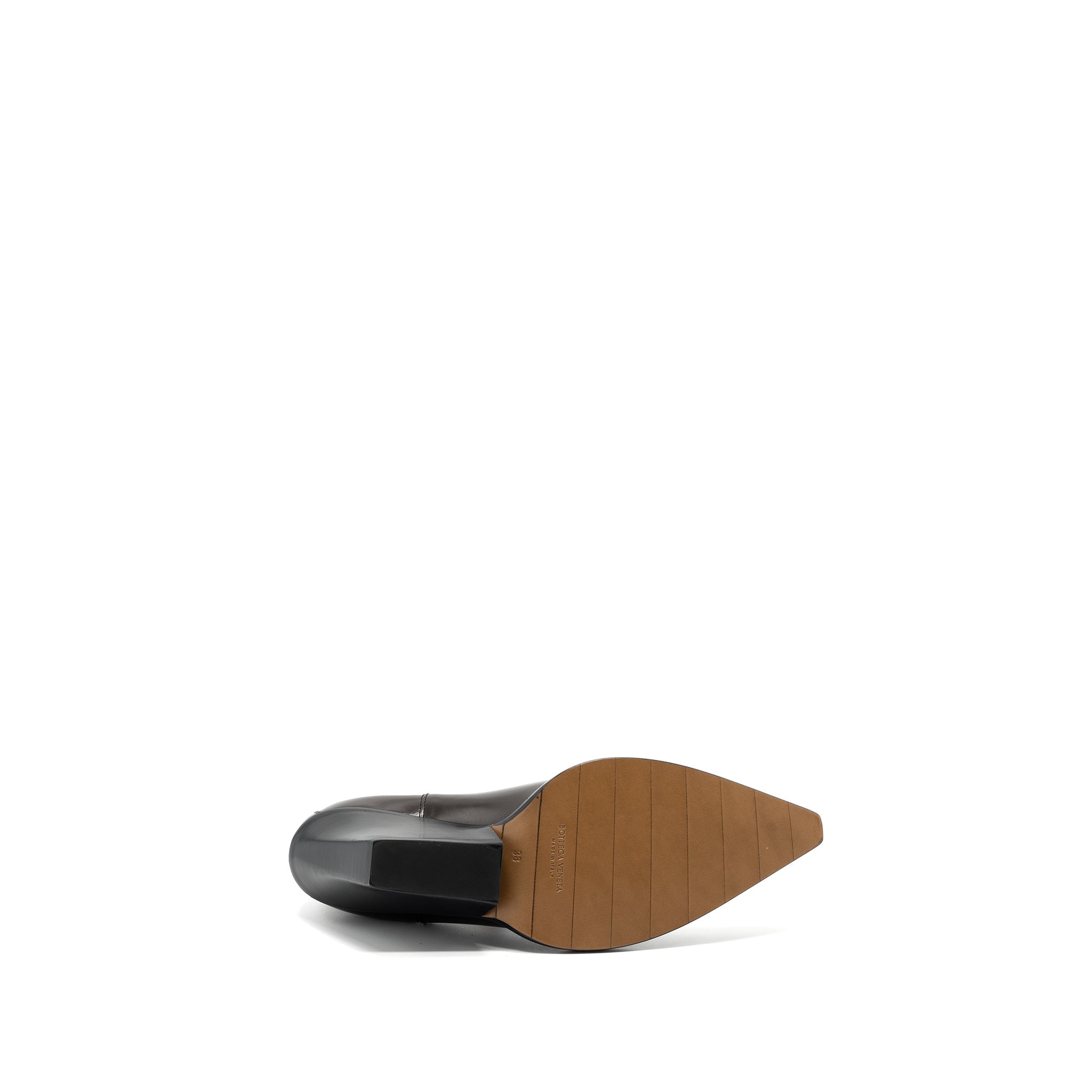 BOTTEGA VENETA LEATHER BOOTS DARK BROWN