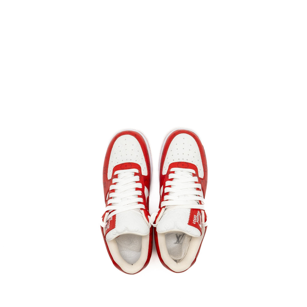 LOUIS VUITTON X NIKE US6 AIR FORCE LOW RED/WHITE LIMITED EDITION