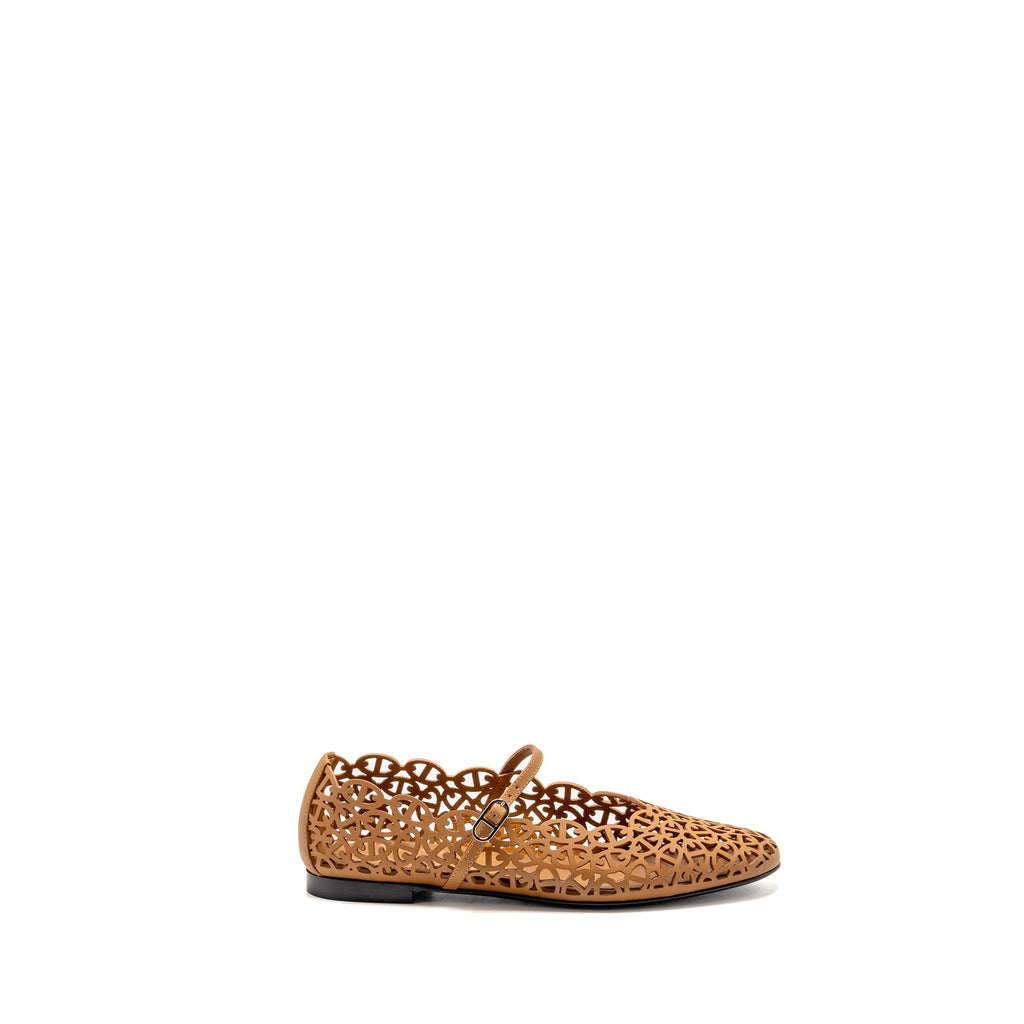 HERMES MELI BALLET FLAT CALFSKIN NATUREL SHW