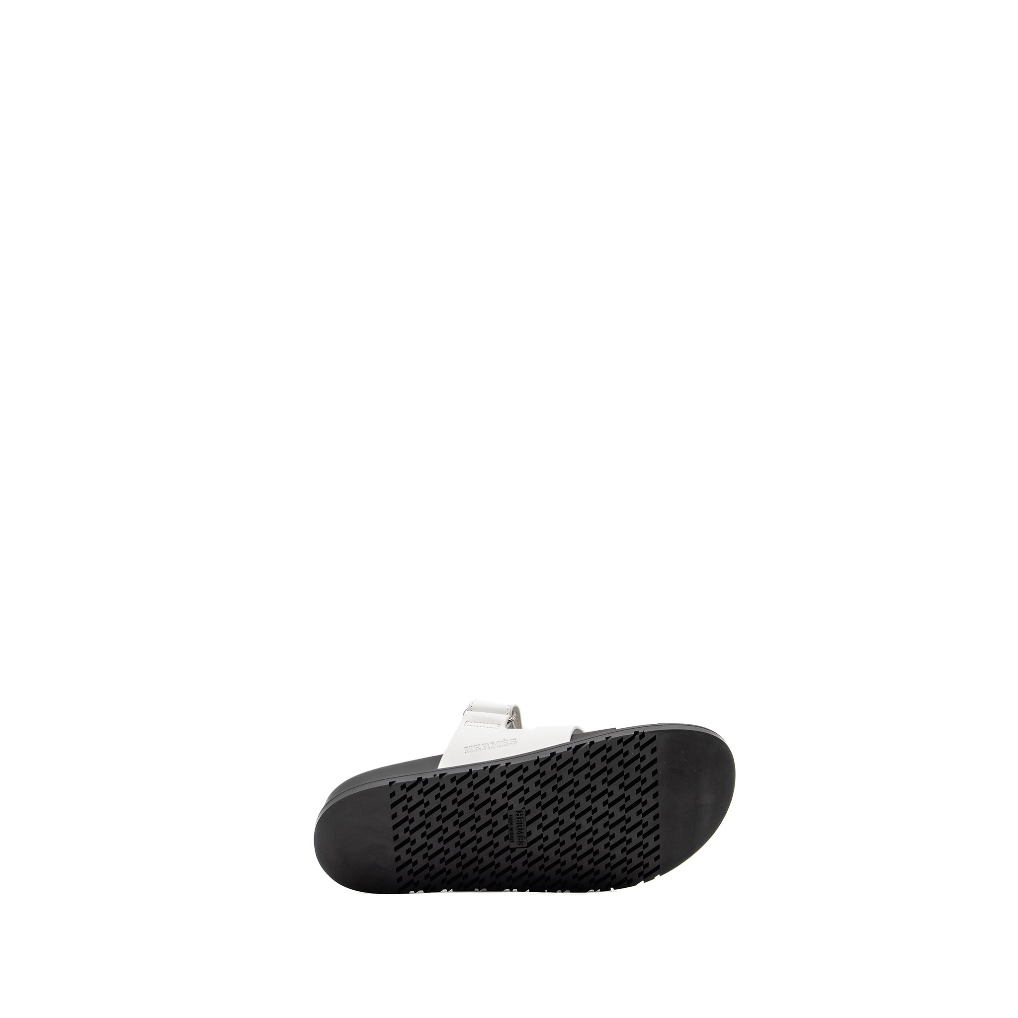 HERMES CHYPRE SANDALS WHITE/BLACK