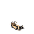 SALVATORE FERRAGAMO MARGOT VARA BOW SANDALS BLACK LGHW