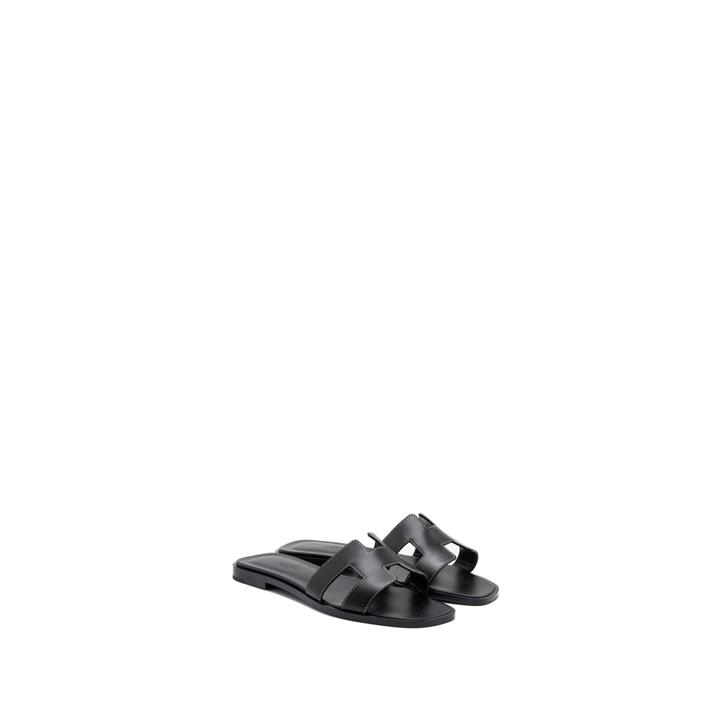 HERMES ORAN SANDAL BLACK
