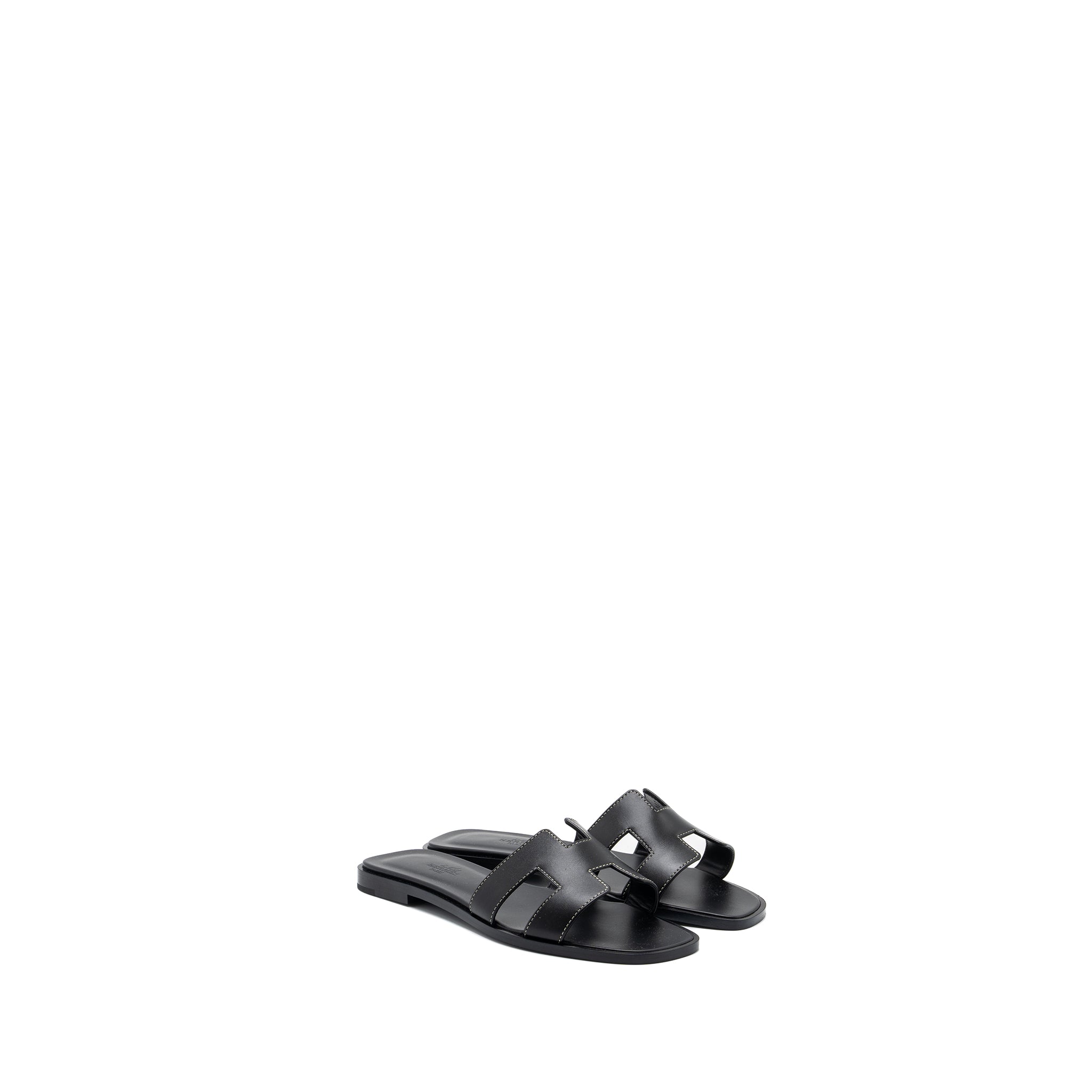 HERMES ORAN SANDAL BLACK