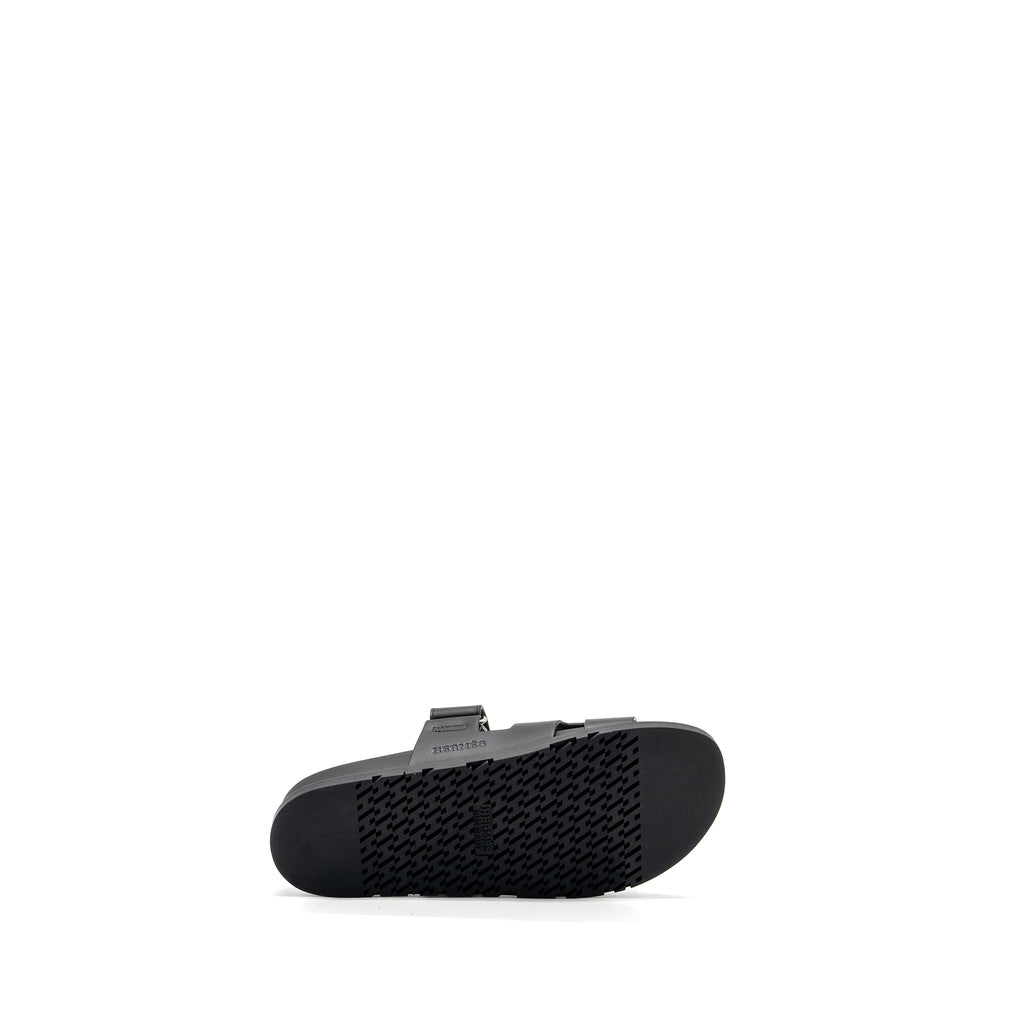 HERMES CHYPRE SANDALS CALFSKIN BLACK