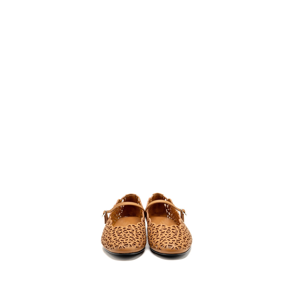 HERMES MELI BALLET FLAT CALFSKIN NATUREL SHW
