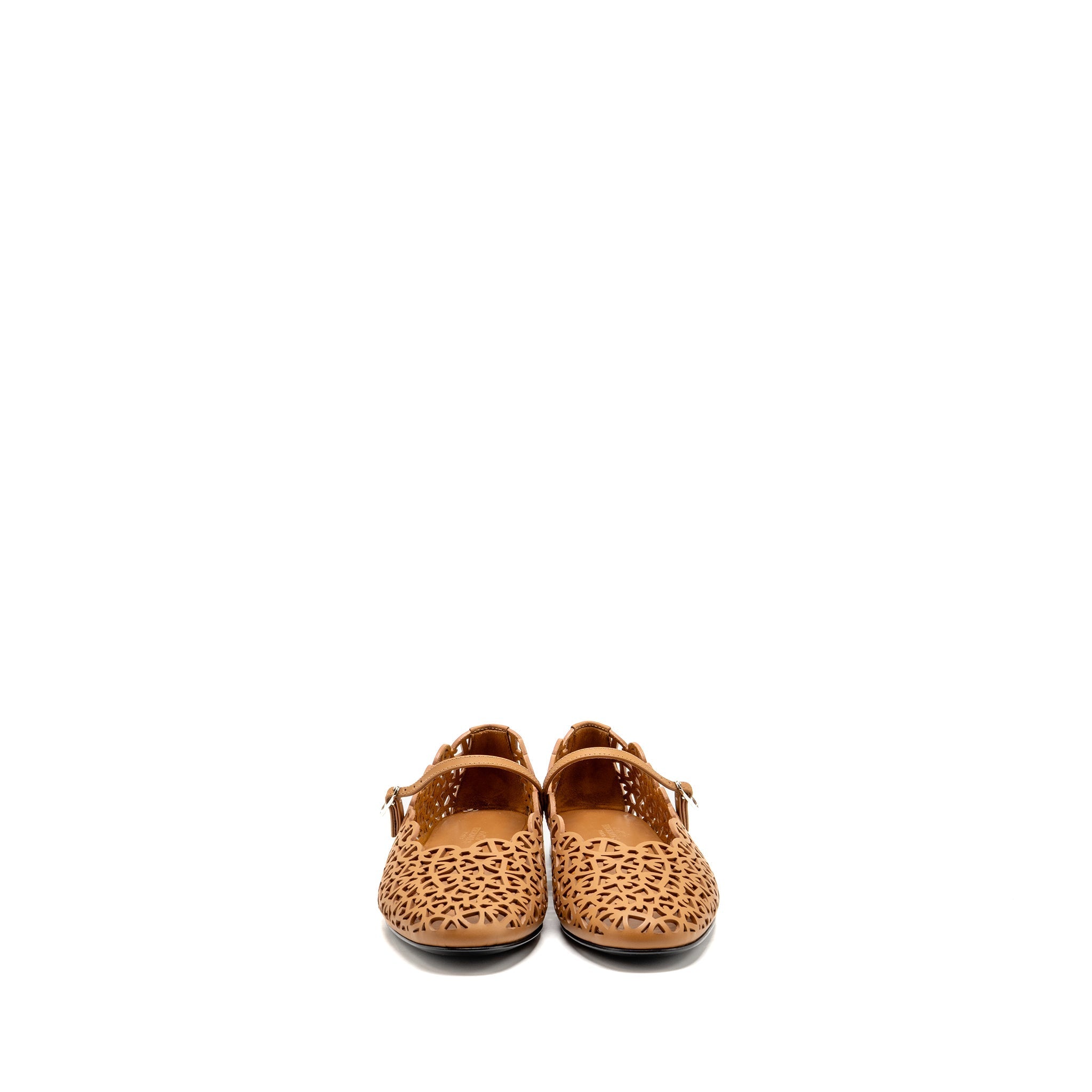 HERMES MELI BALLET FLAT CALFSKIN NATUREL SHW