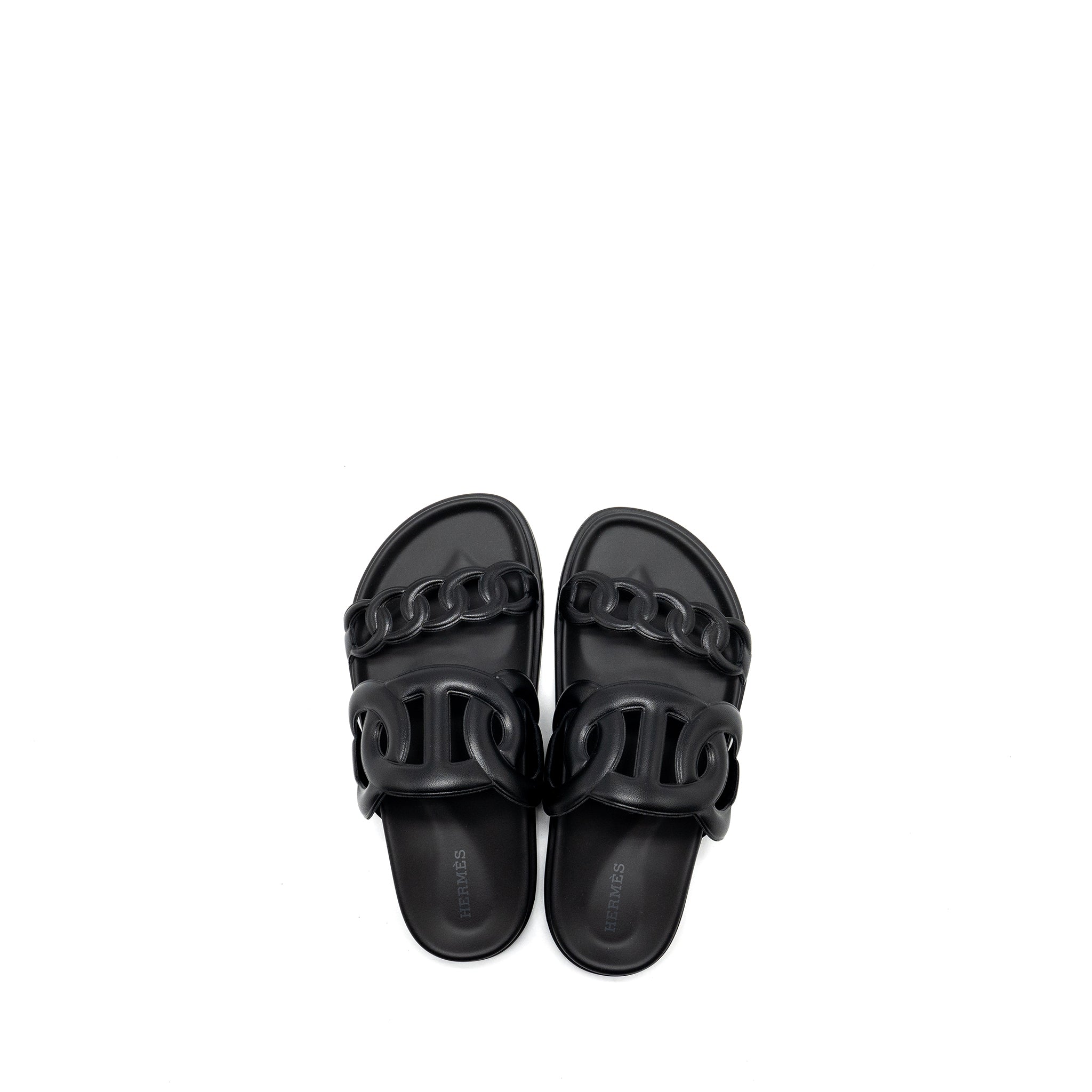 HERMES EXTRA SANDALS BLACK