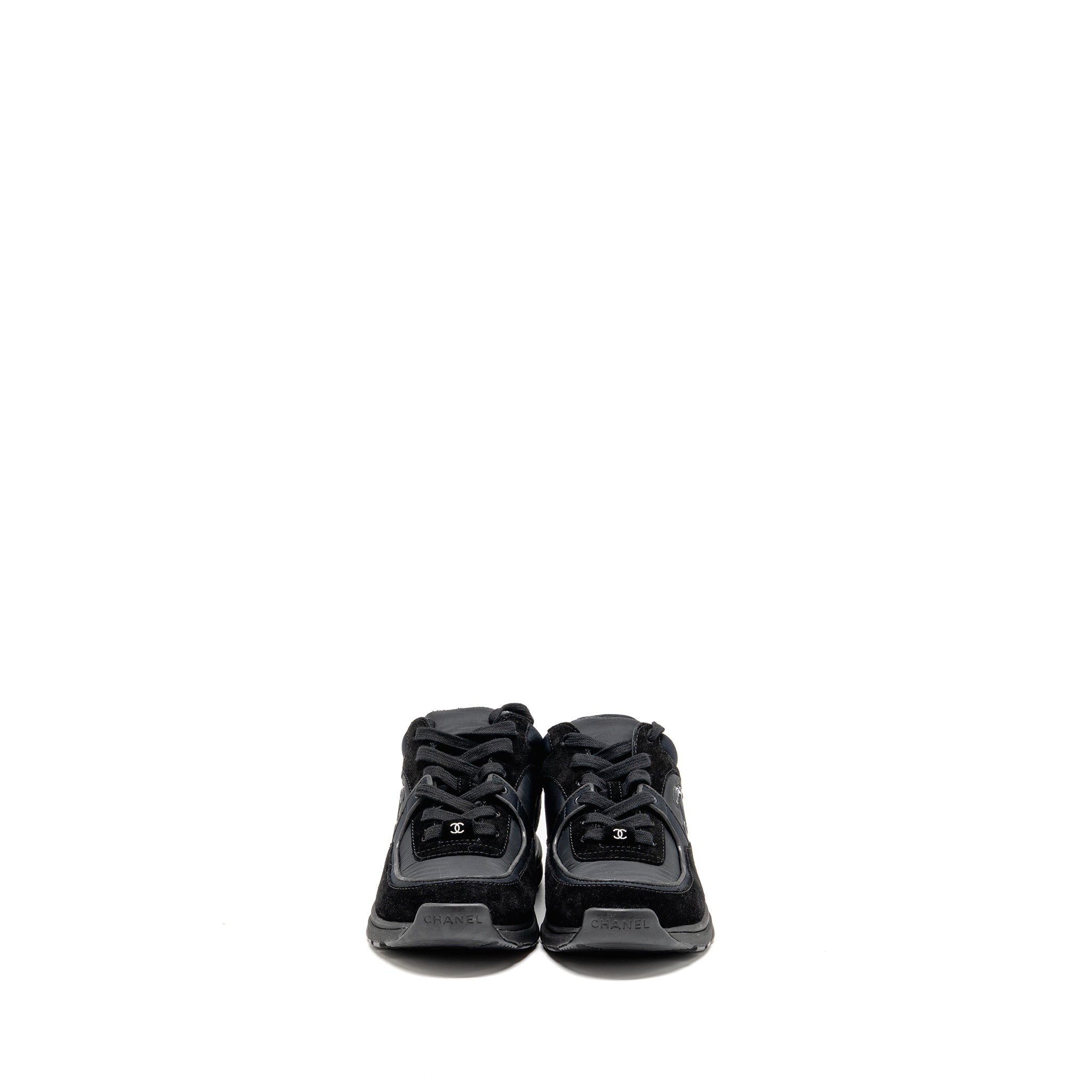 CHANEL CC SNEAKERS SUEDE/FABRIC BLACK