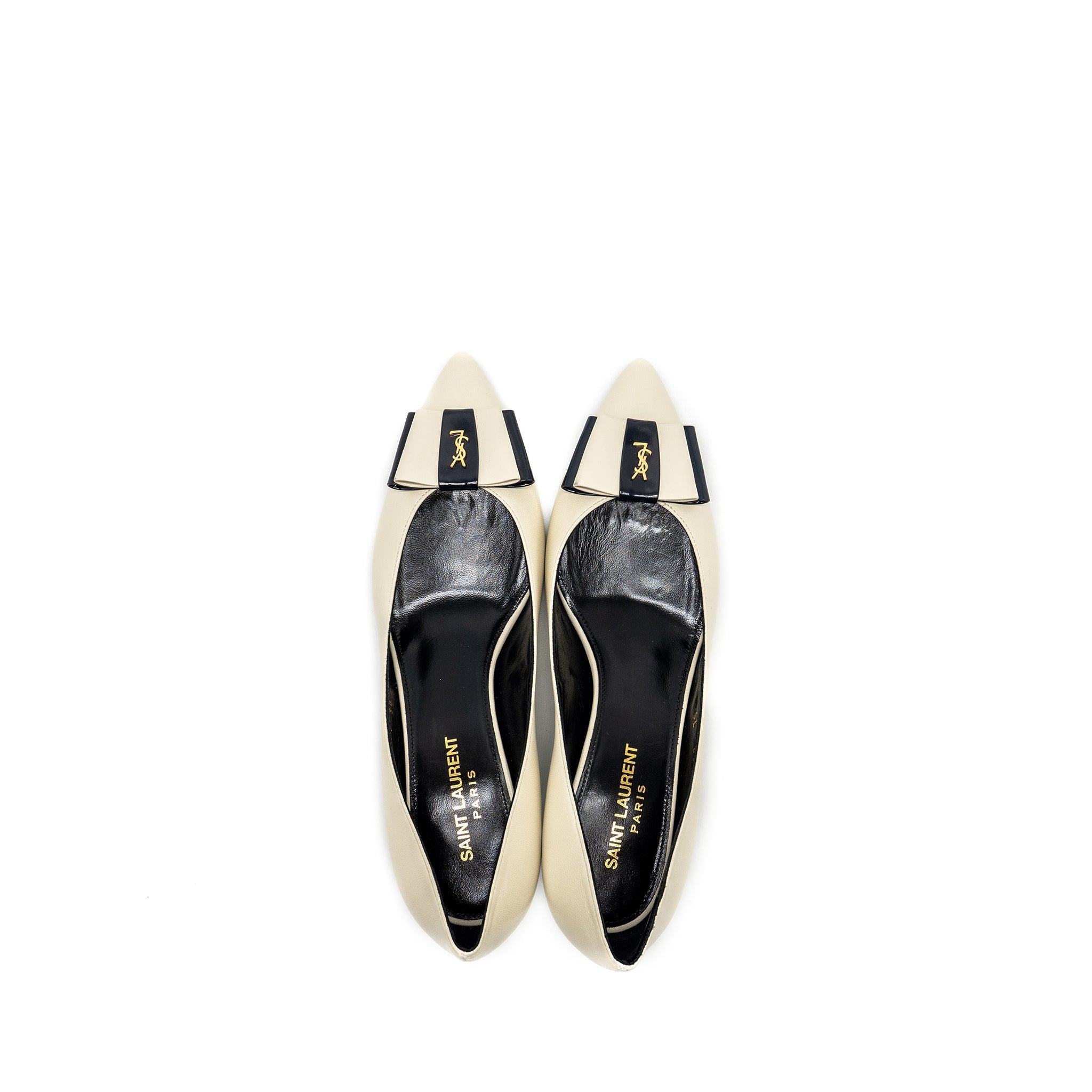 SAINT LAURENT ANAIS BOW YSL PUMP WHITE/MULTICOLOUR