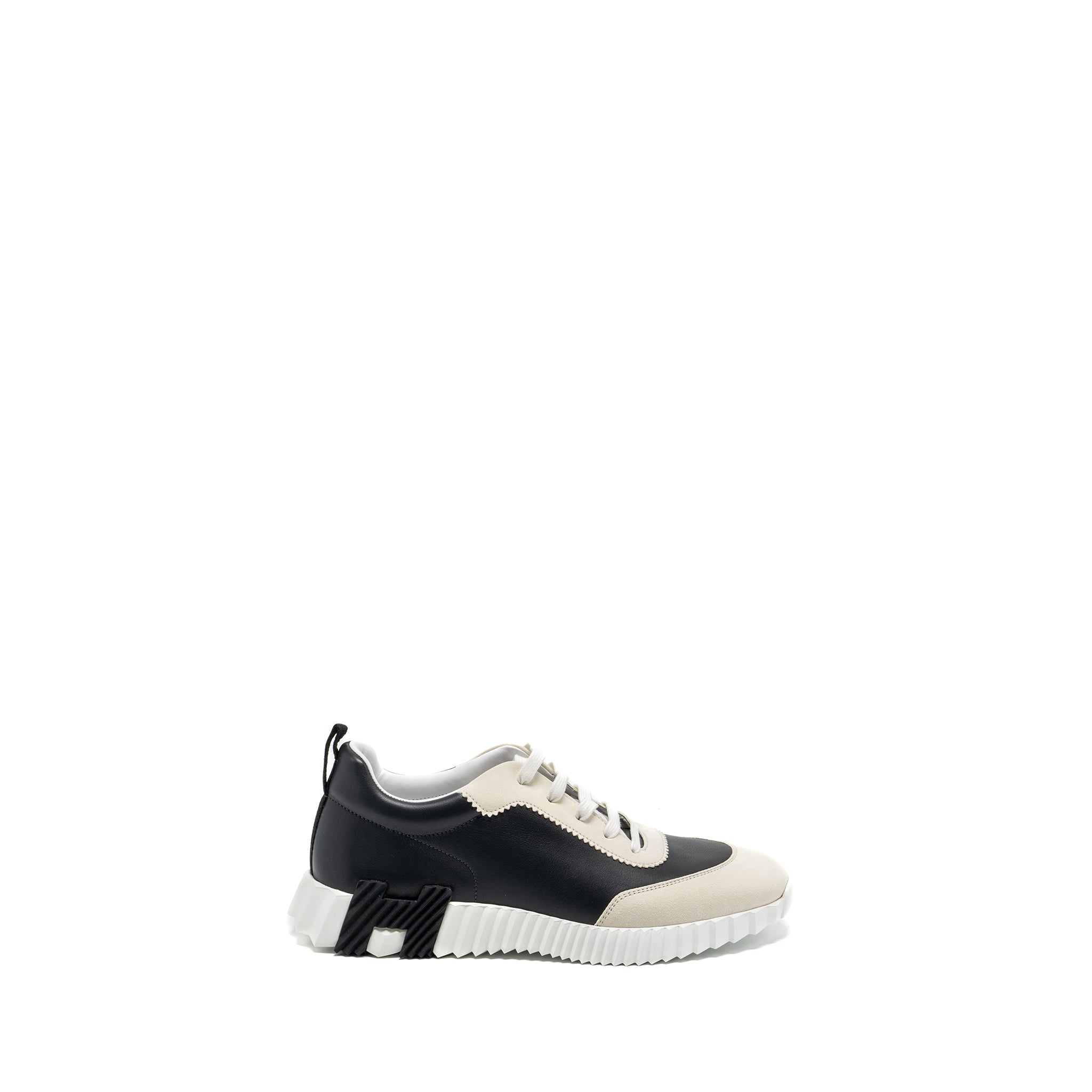 HERMES MEN’S BOUNCING SNEAKERS LEATHER BLACK/ WHITE MULTICOLOUR